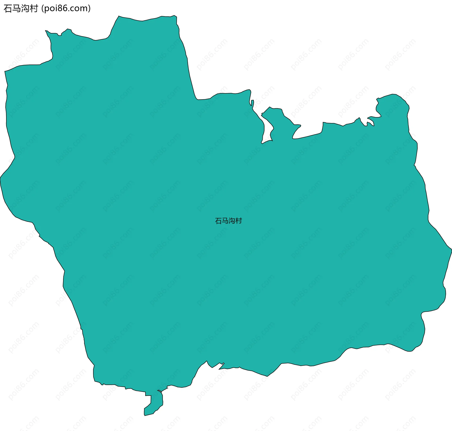 石马沟村边界地图