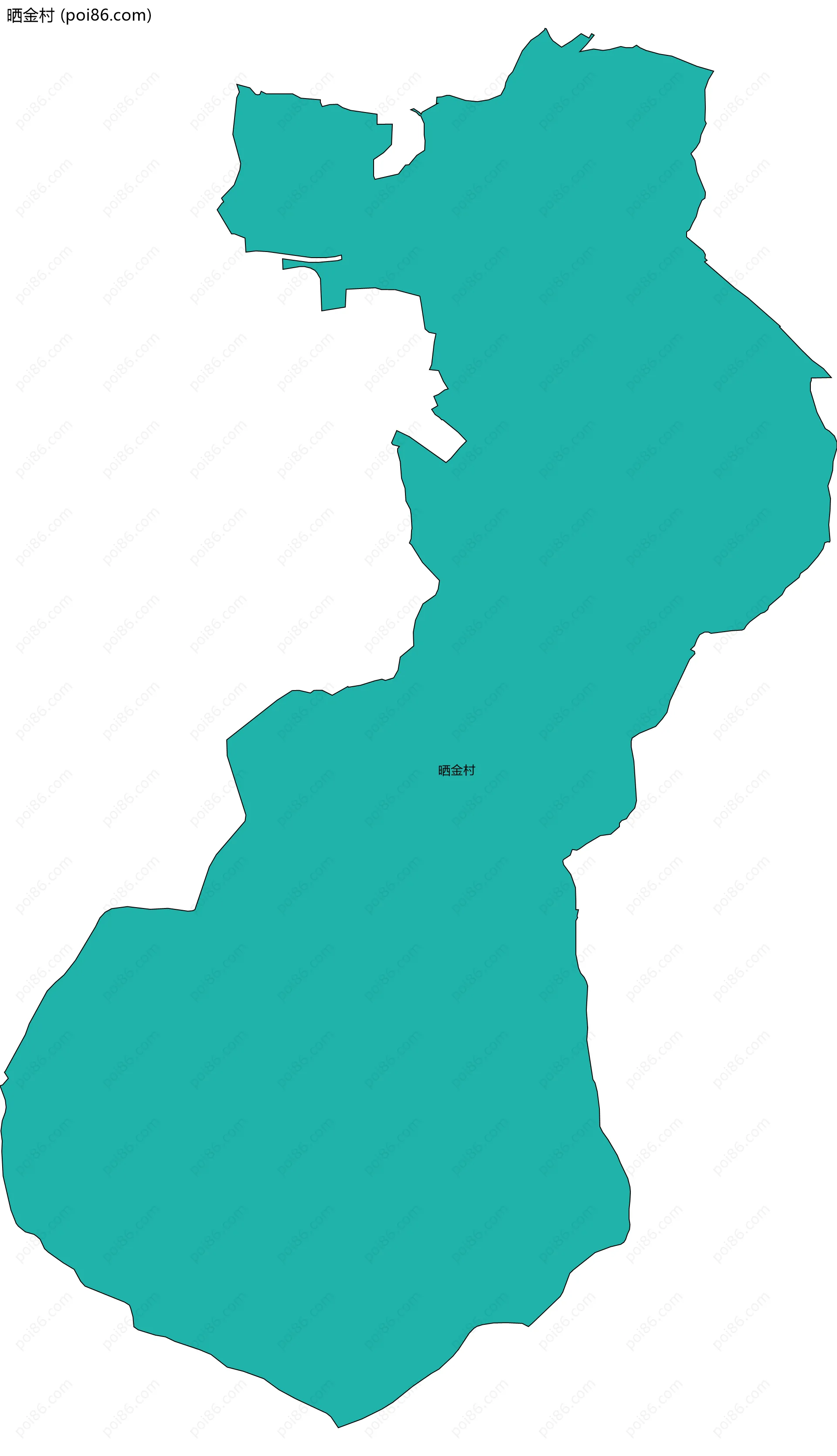 晒金村边界地图