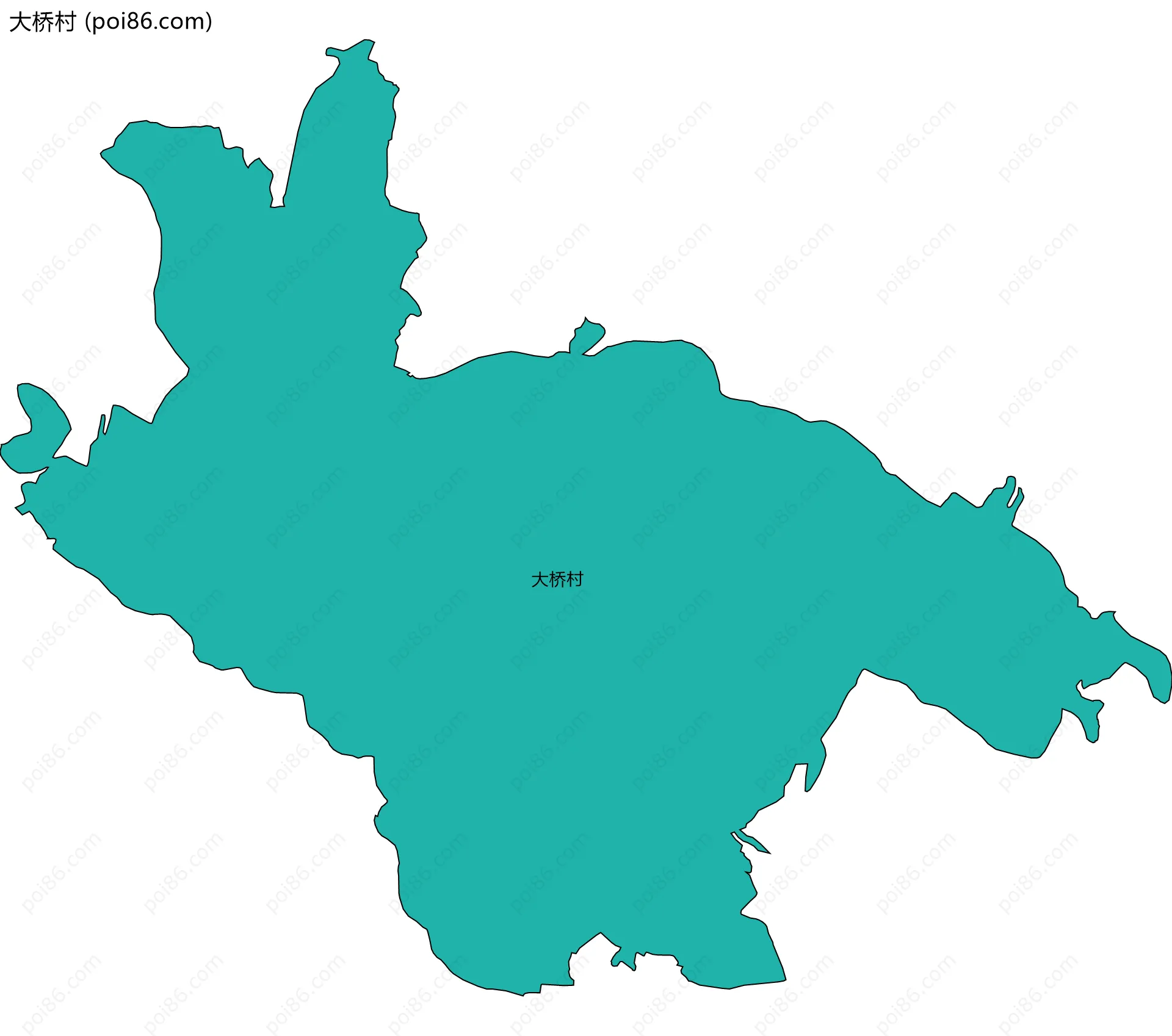 大桥村边界地图