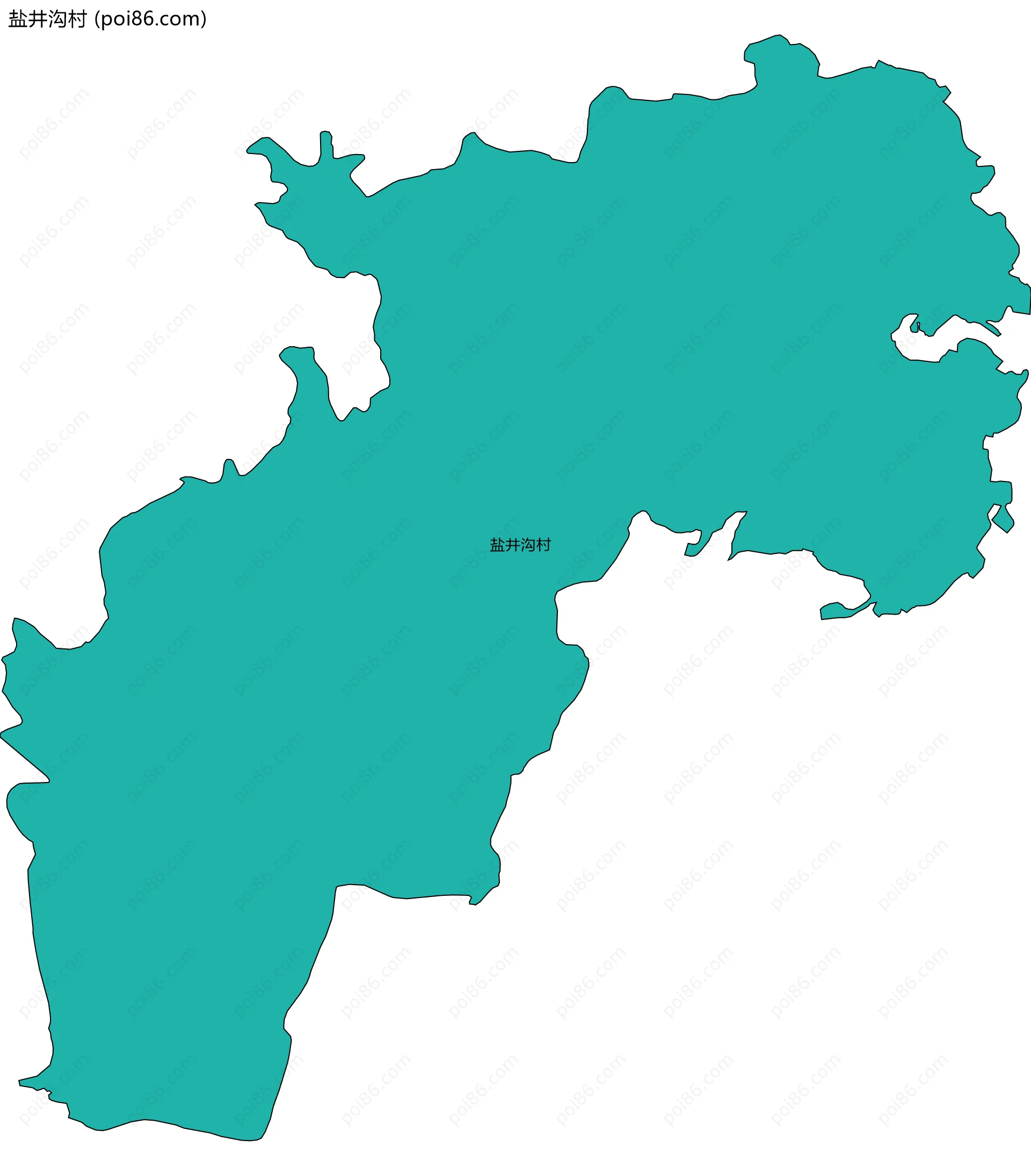 盐井沟村边界地图