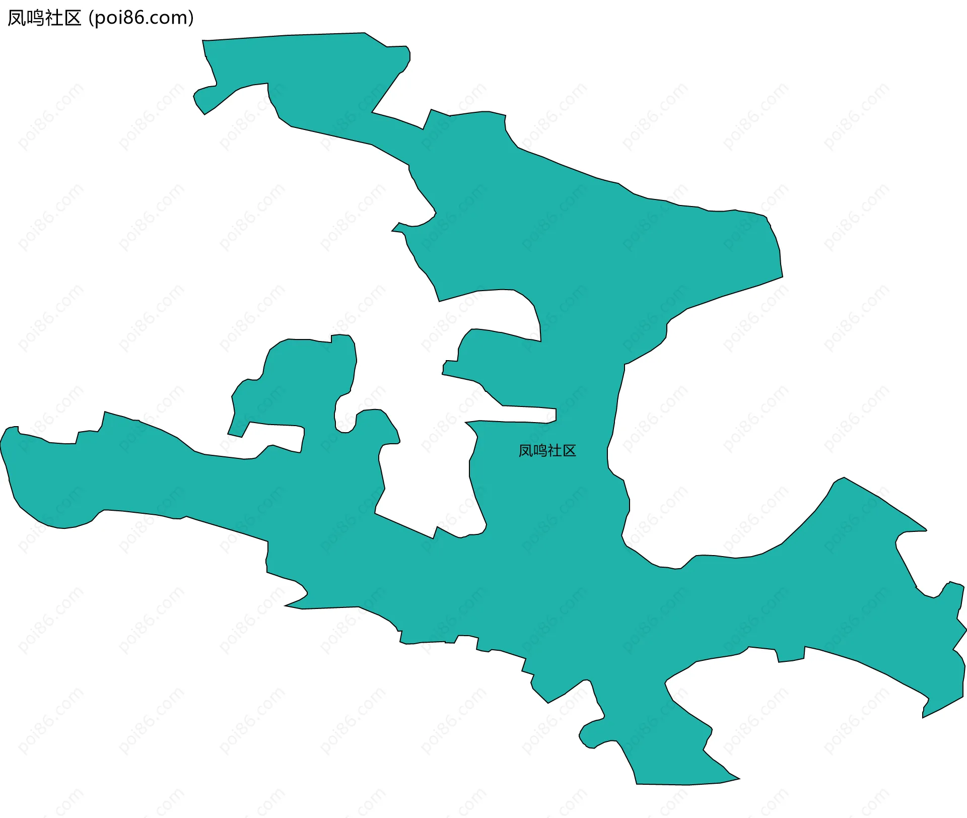 凤鸣社区边界地图
