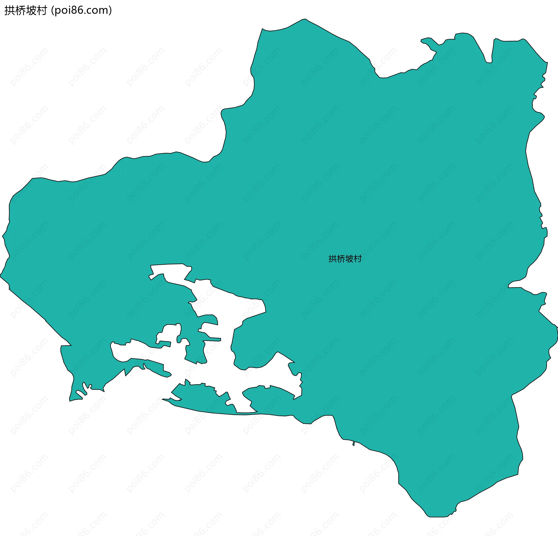 拱桥坡村边界地图