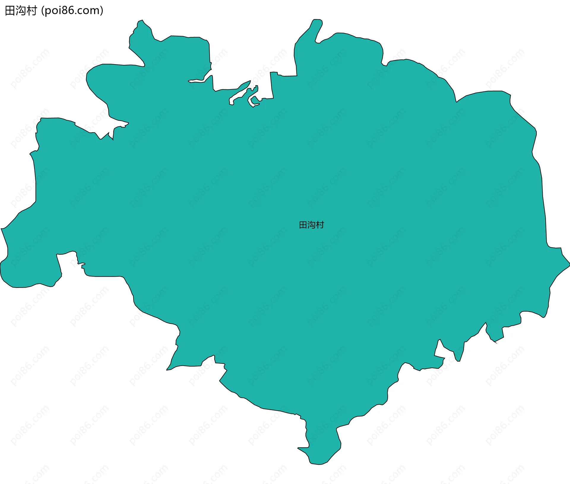 田沟村边界地图