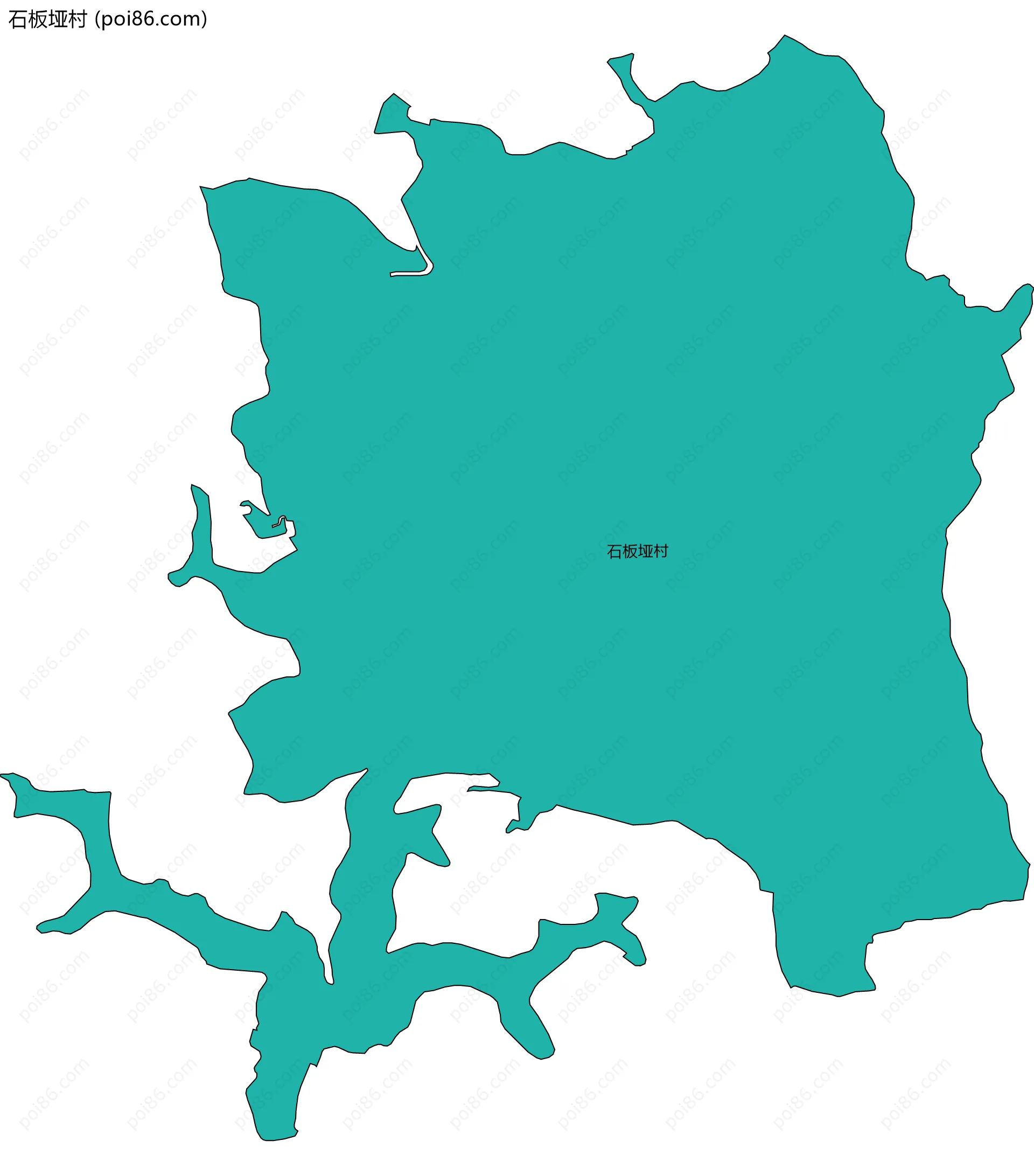 石板垭村边界地图