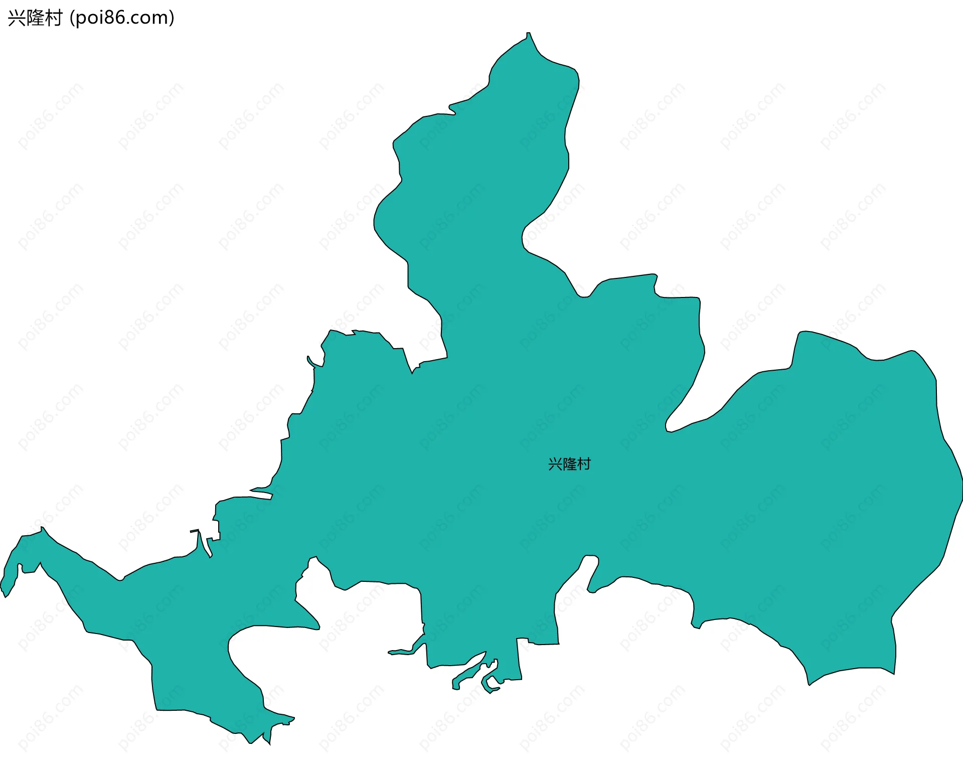 兴隆村边界地图