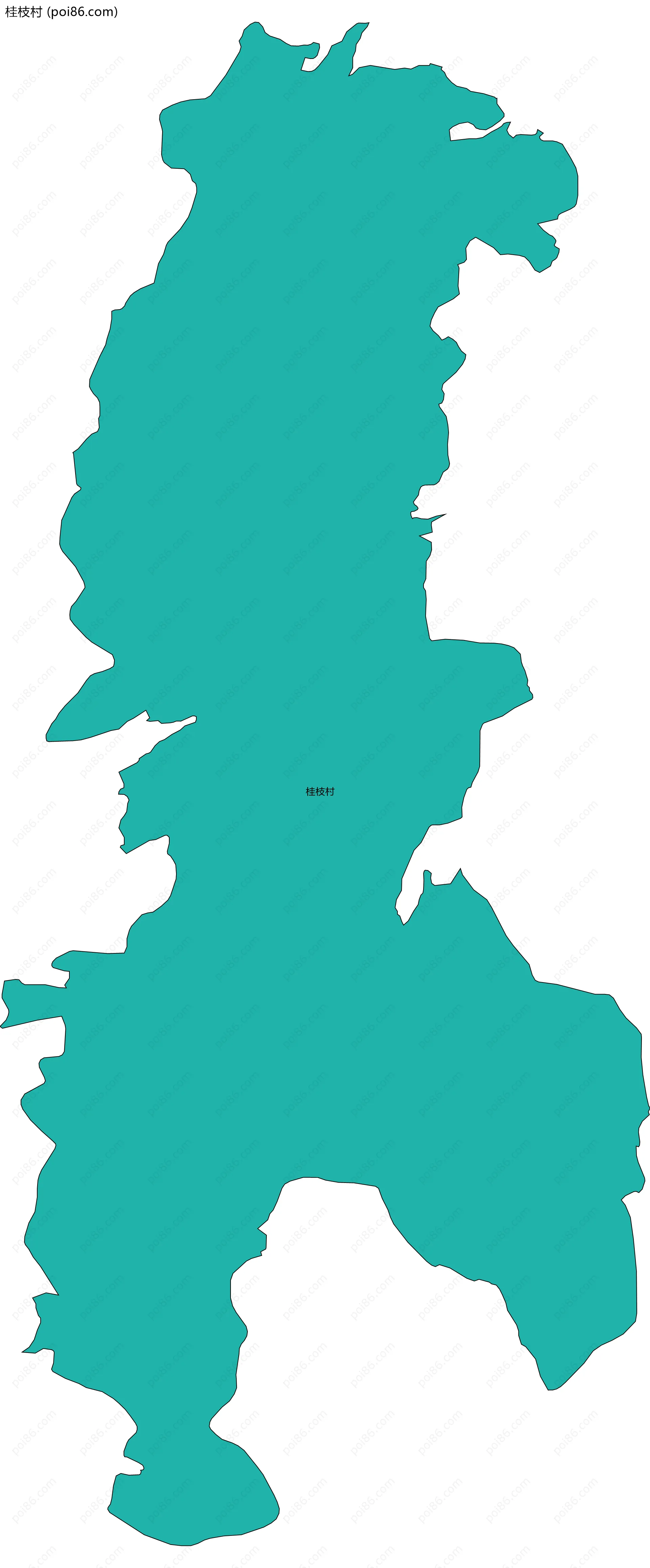 桂枝村边界地图