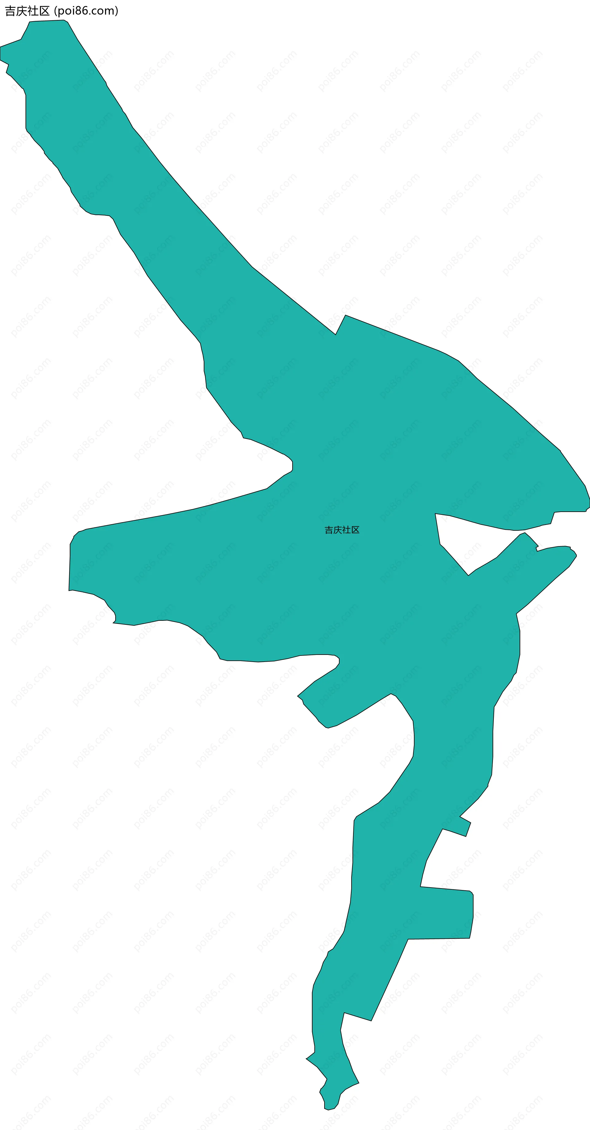 吉庆社区边界地图