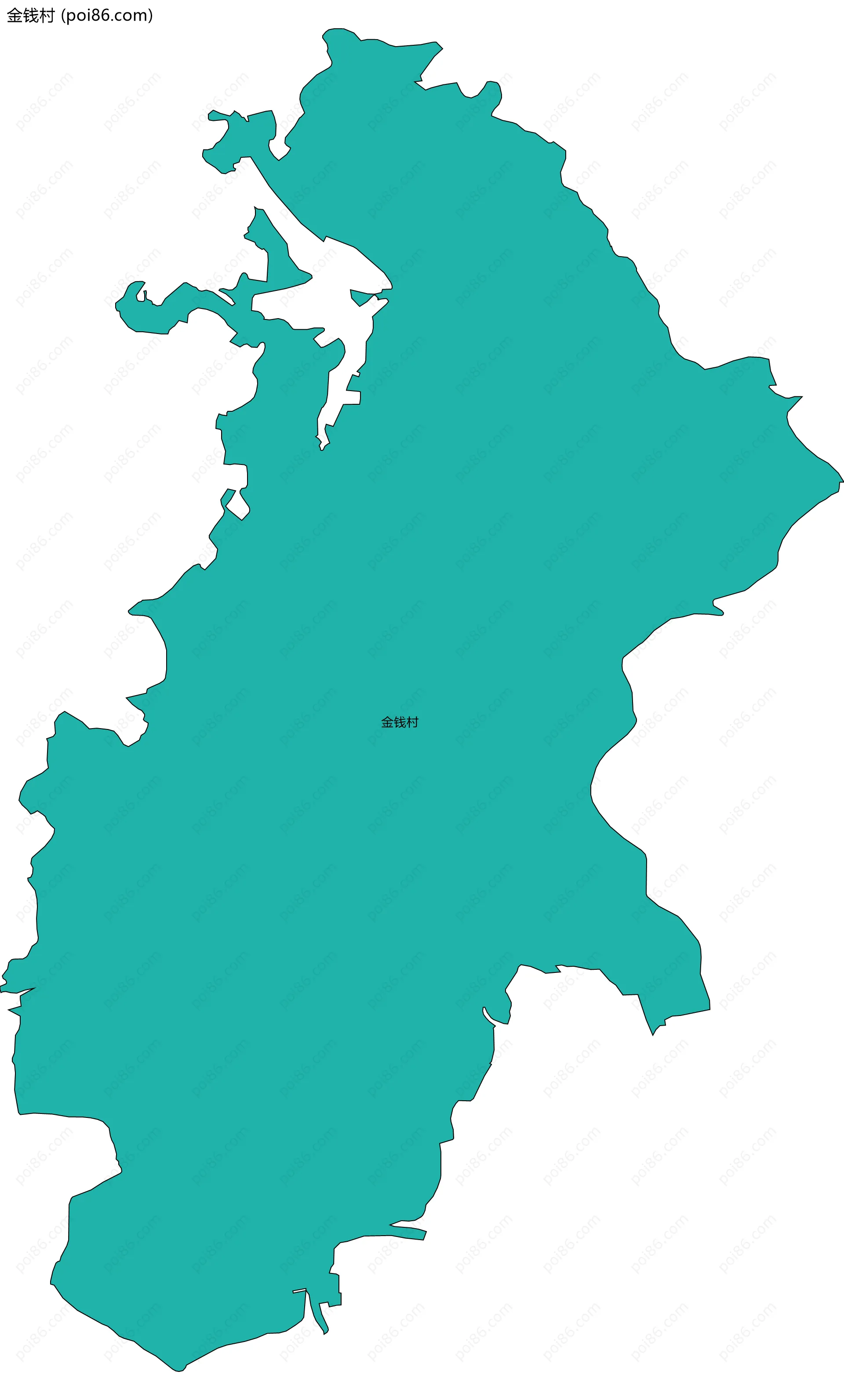 金钱村边界地图