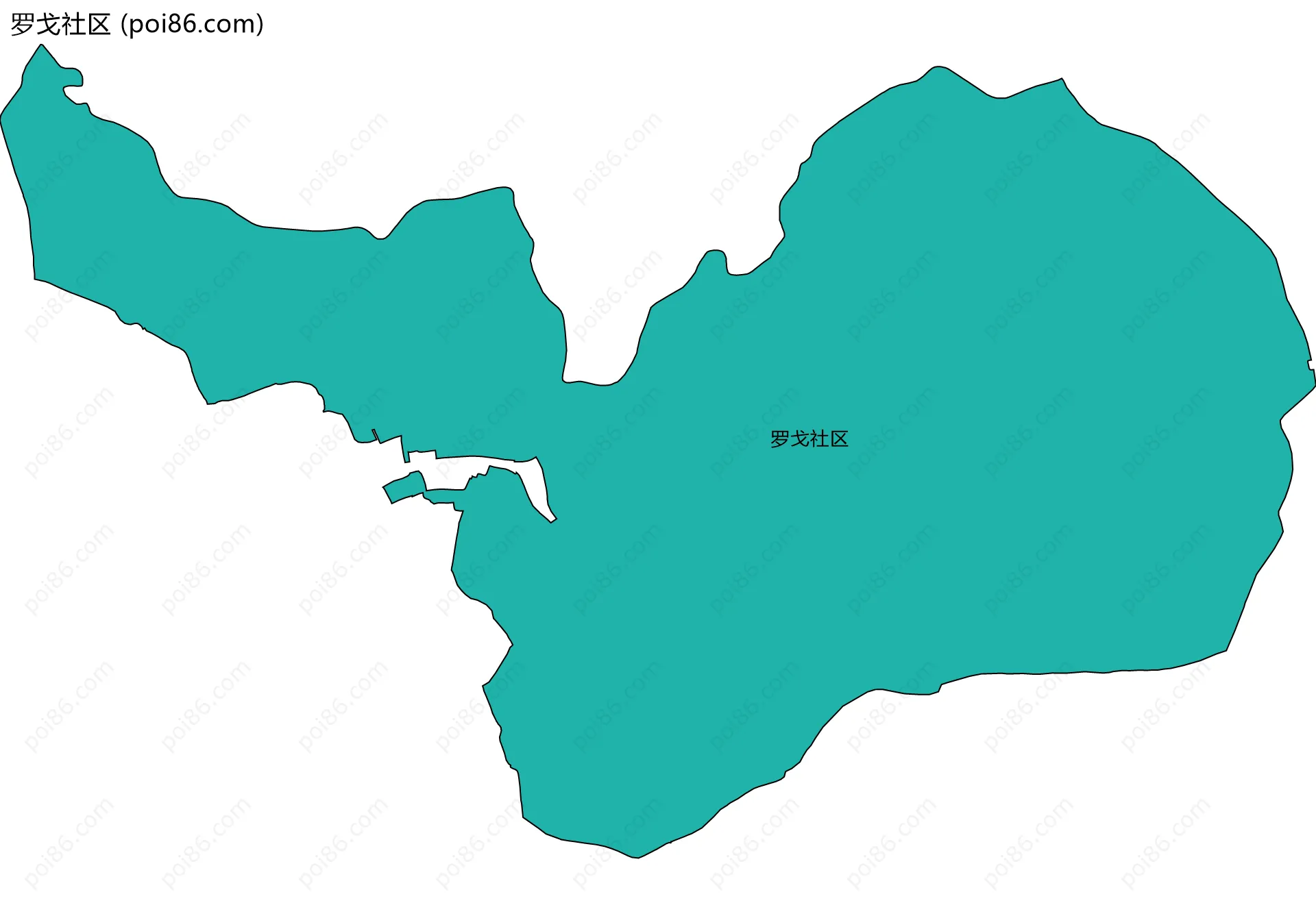 罗戈社区边界地图