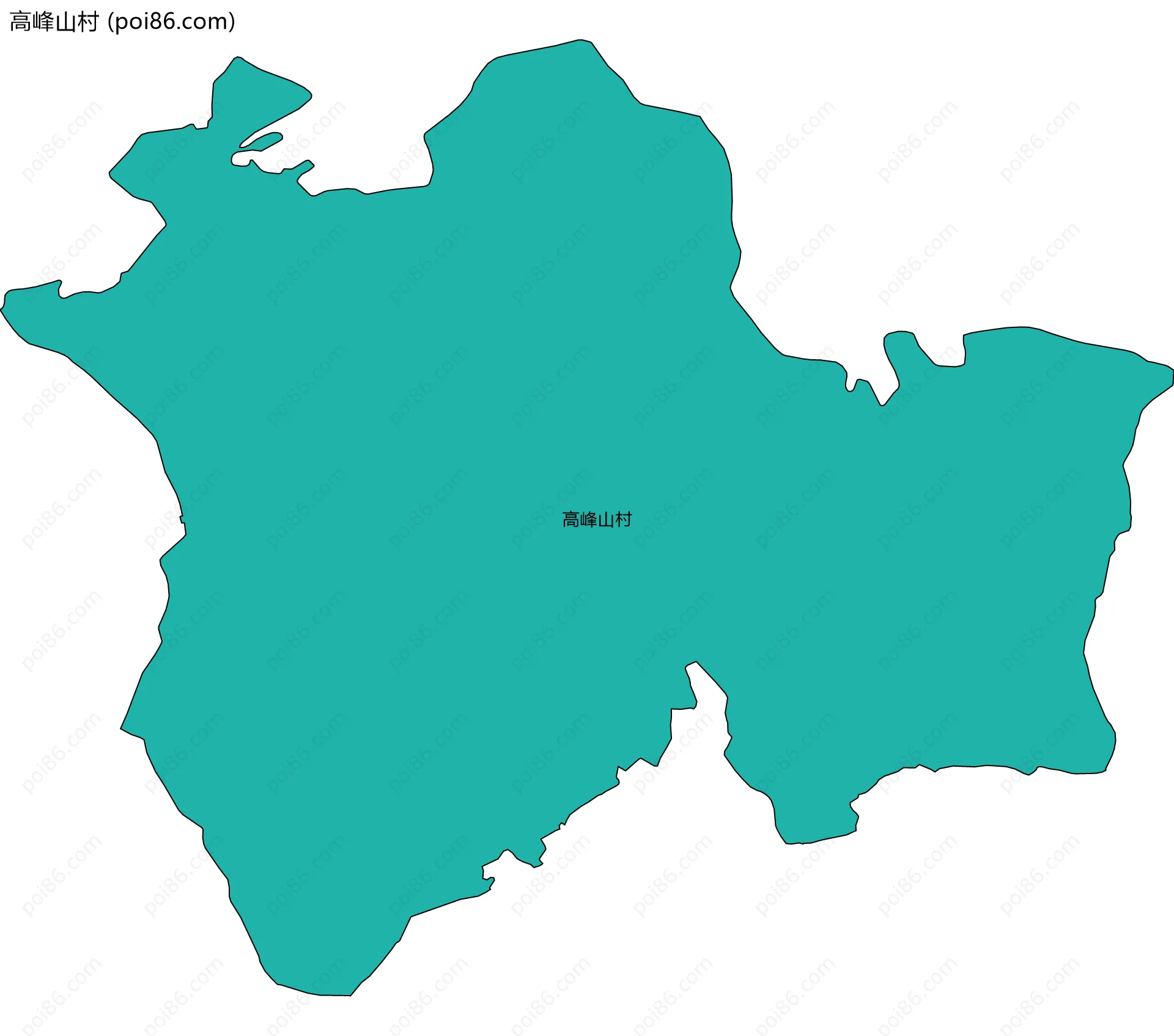 高峰山村边界地图