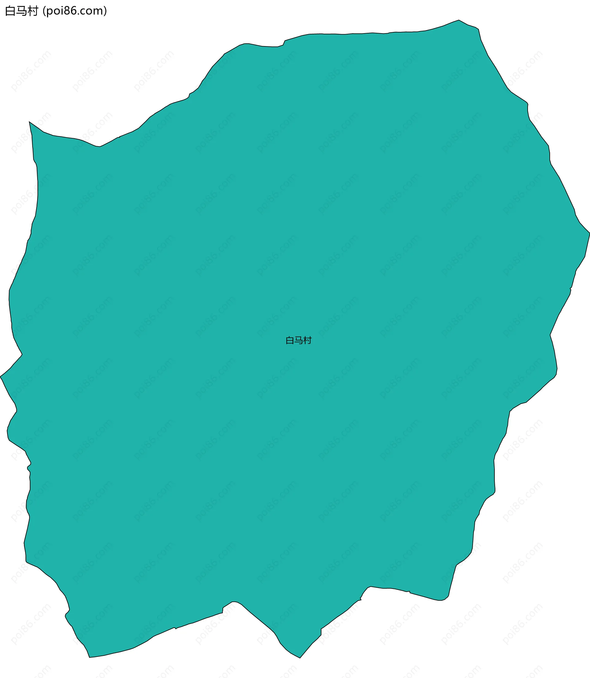 白马村边界地图