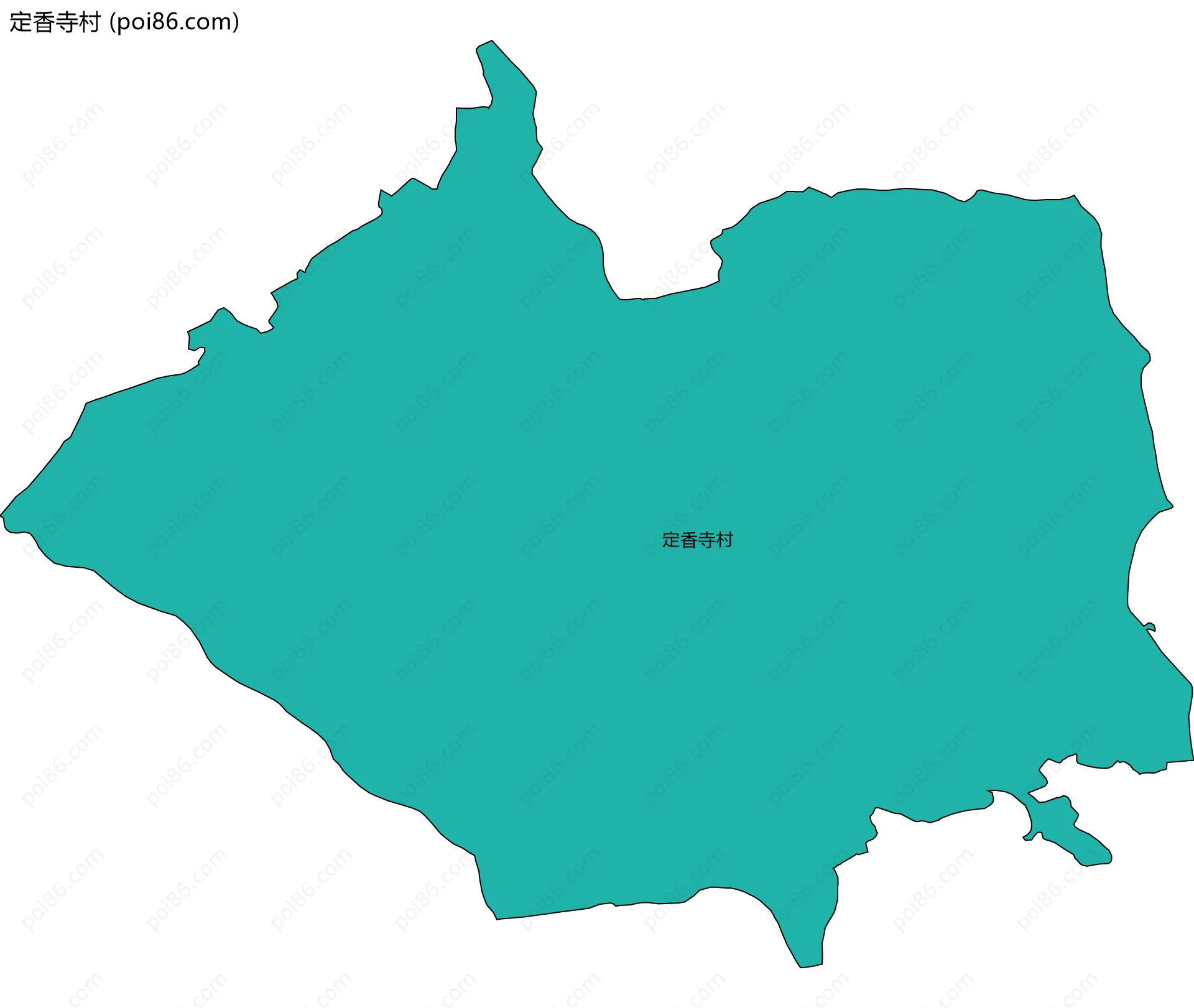 定香寺村边界地图