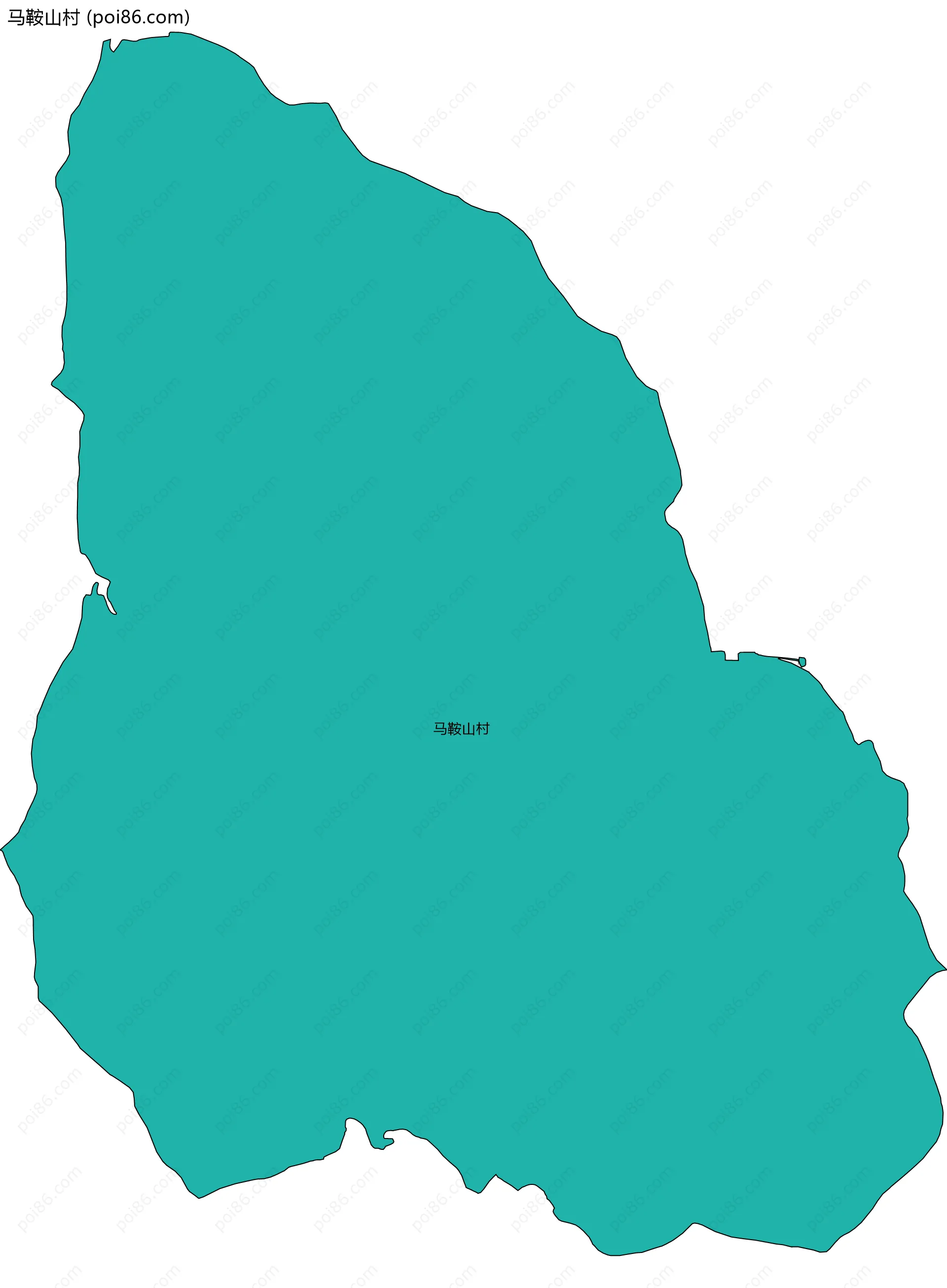 马鞍山村边界地图