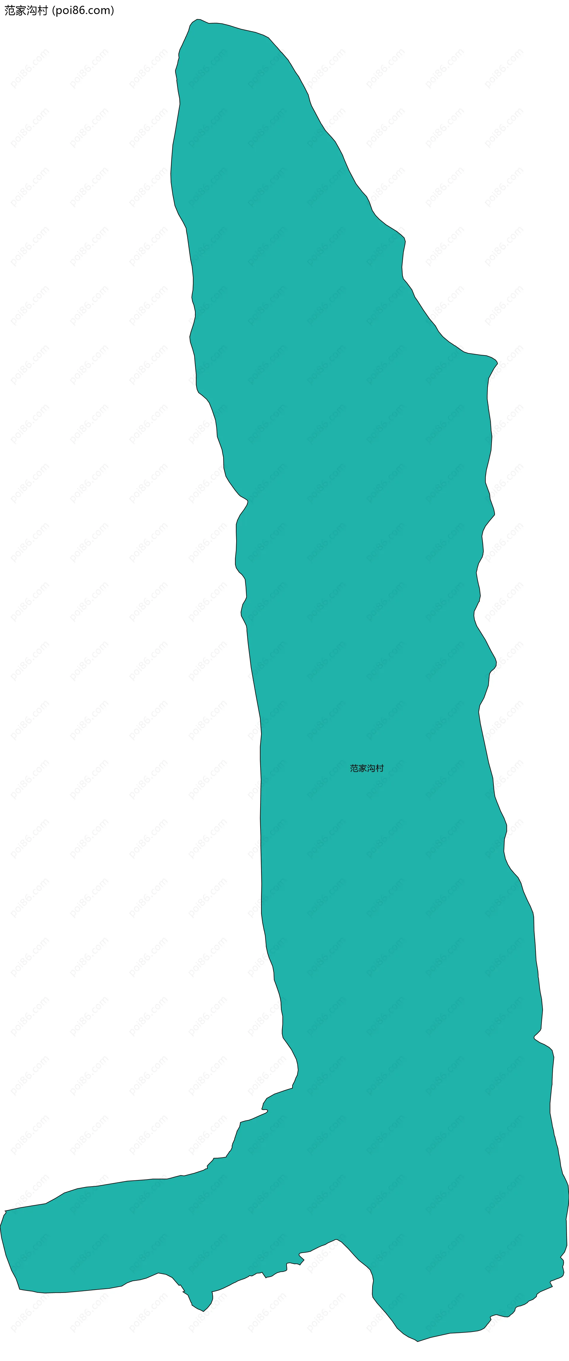 范家沟村边界地图