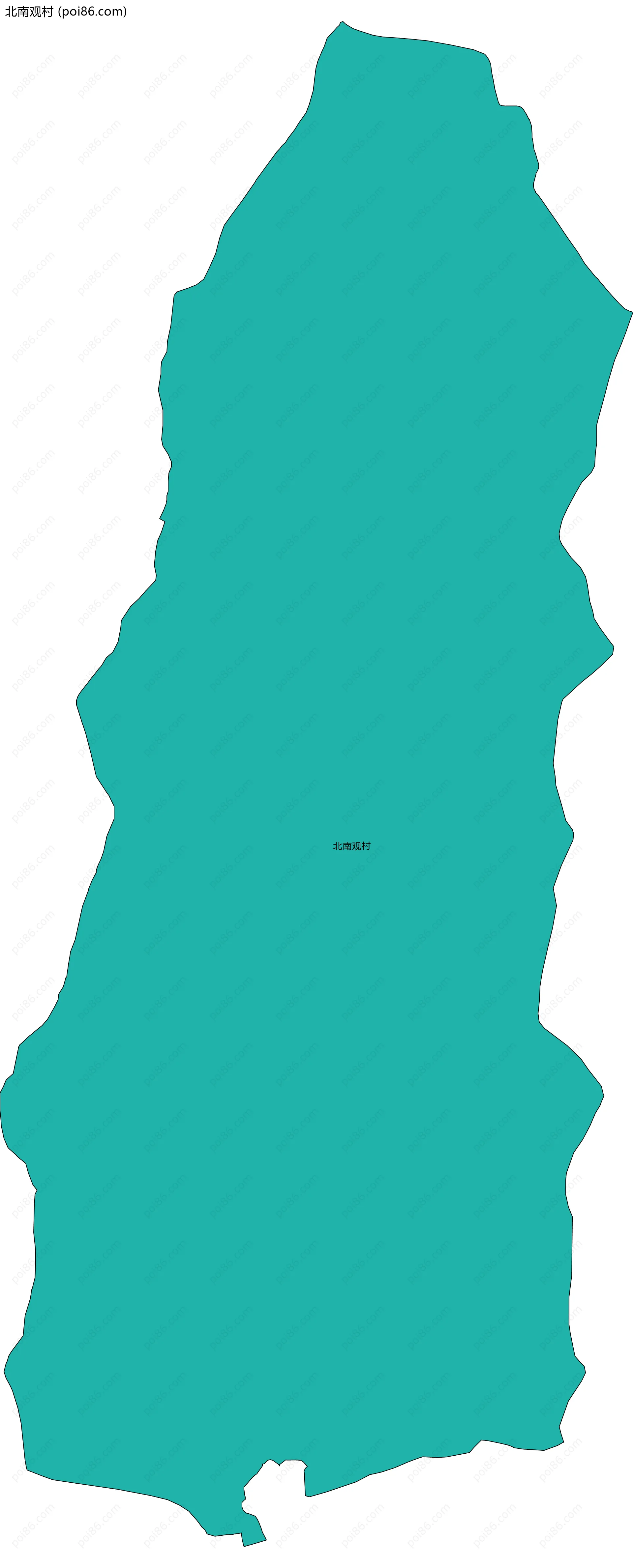 北南观村边界地图