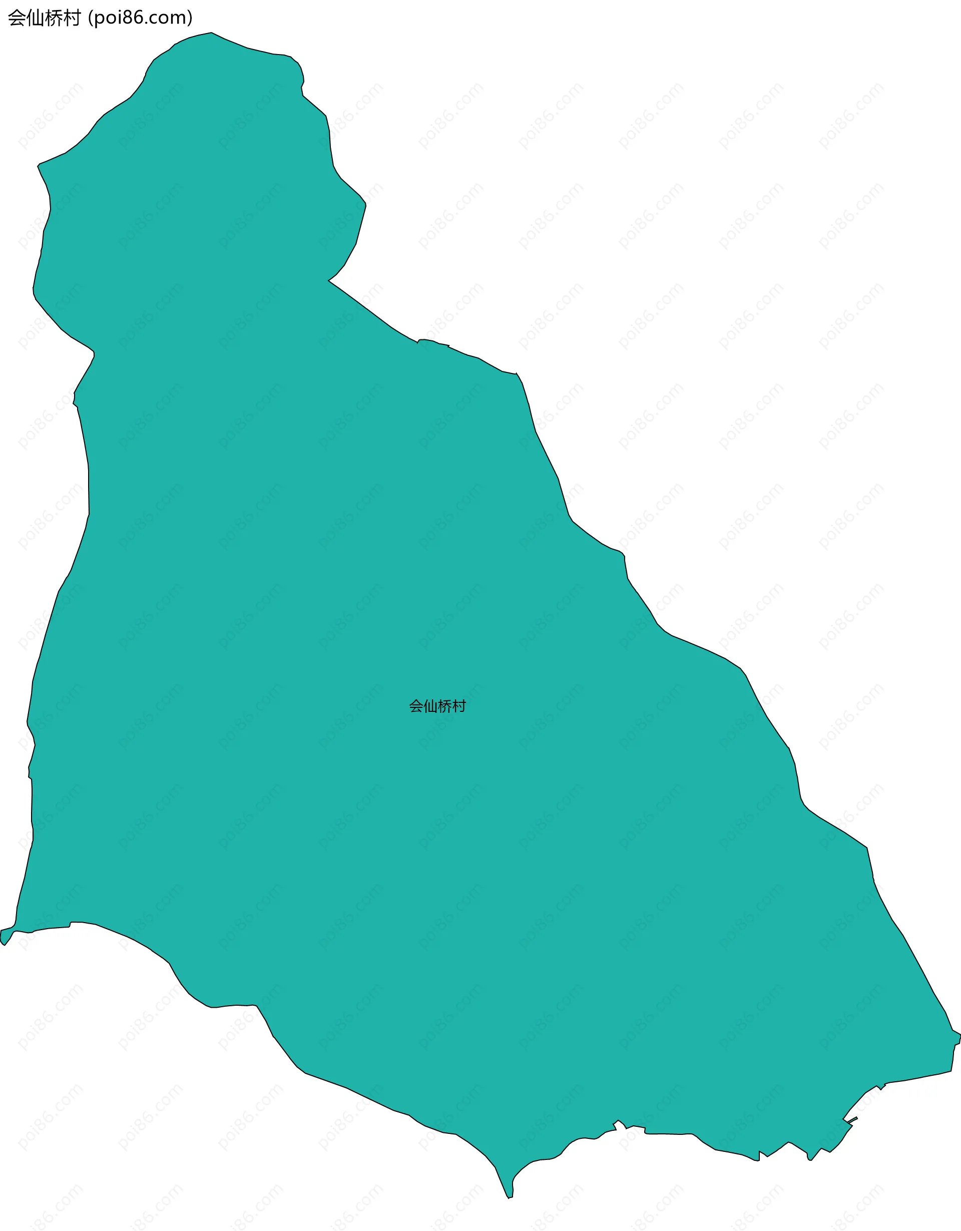 会仙桥村边界地图