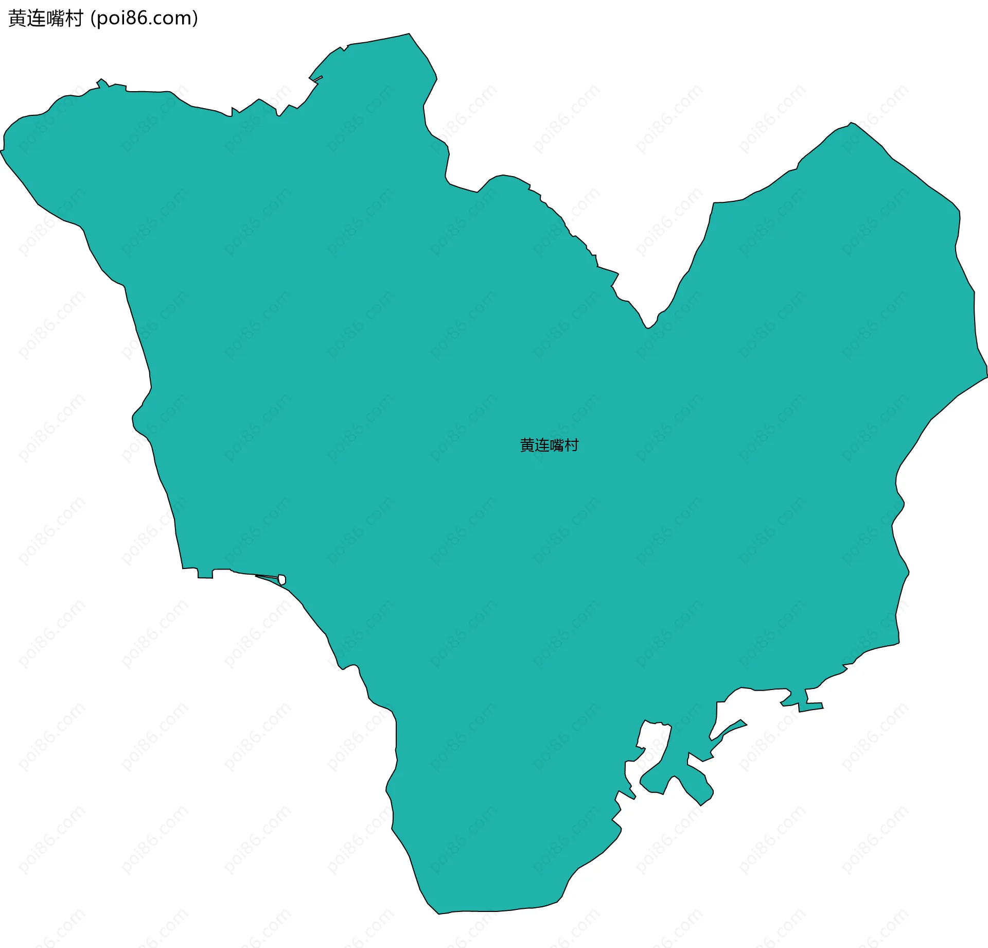 黄连嘴村边界地图