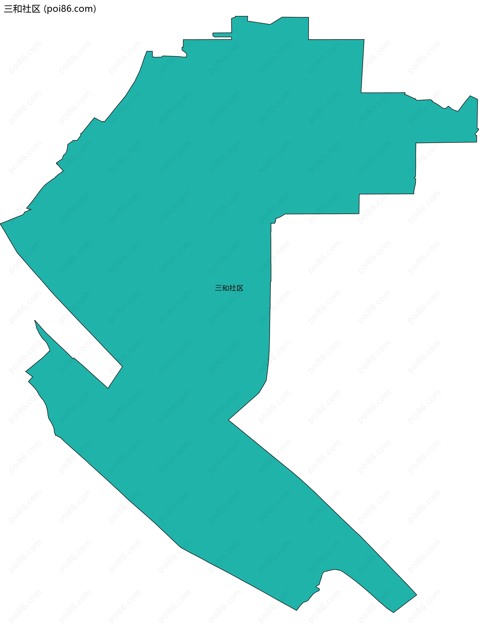 三和社区边界地图