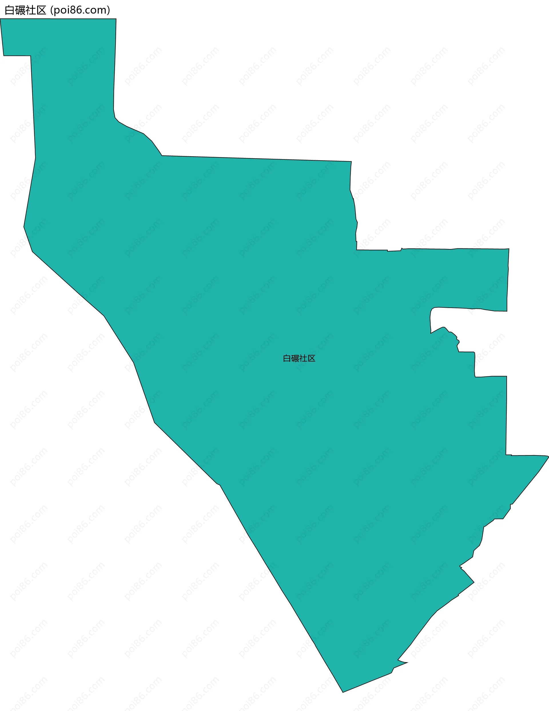 白碾社区边界地图