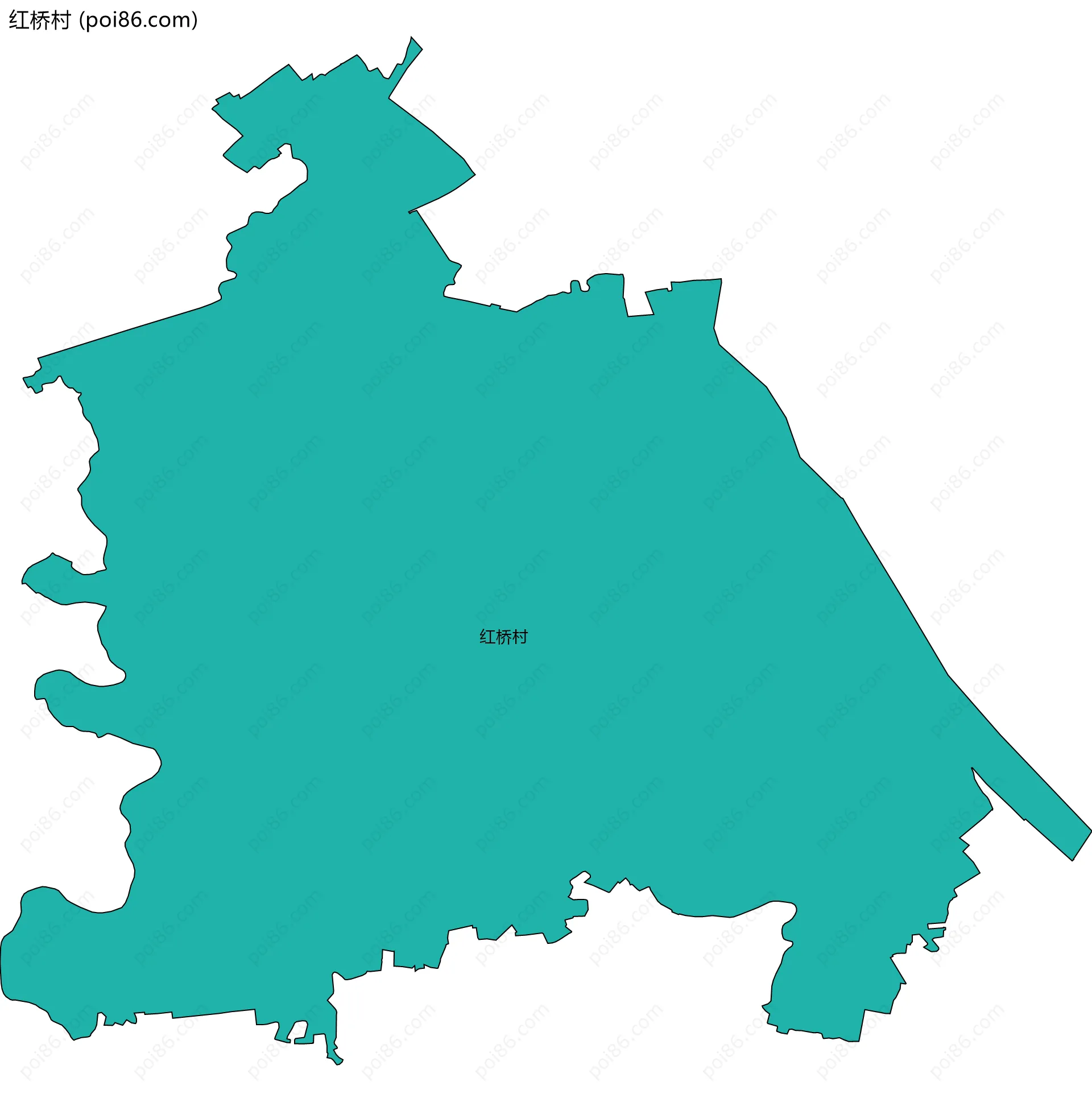 红桥村边界地图
