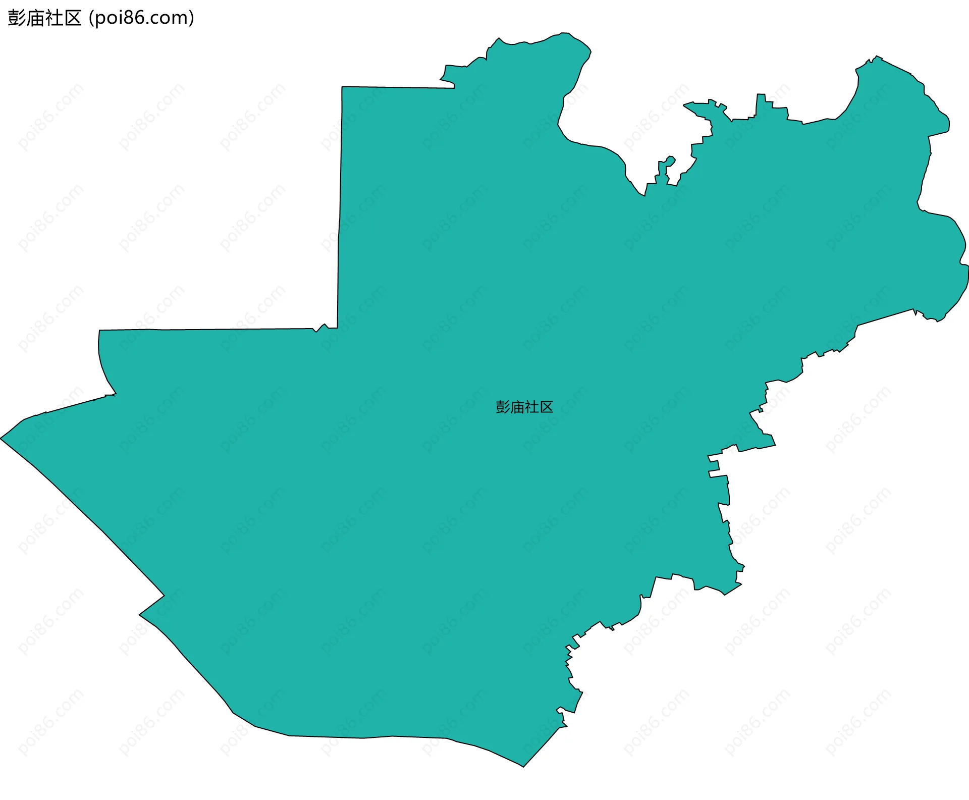 彭庙社区边界地图