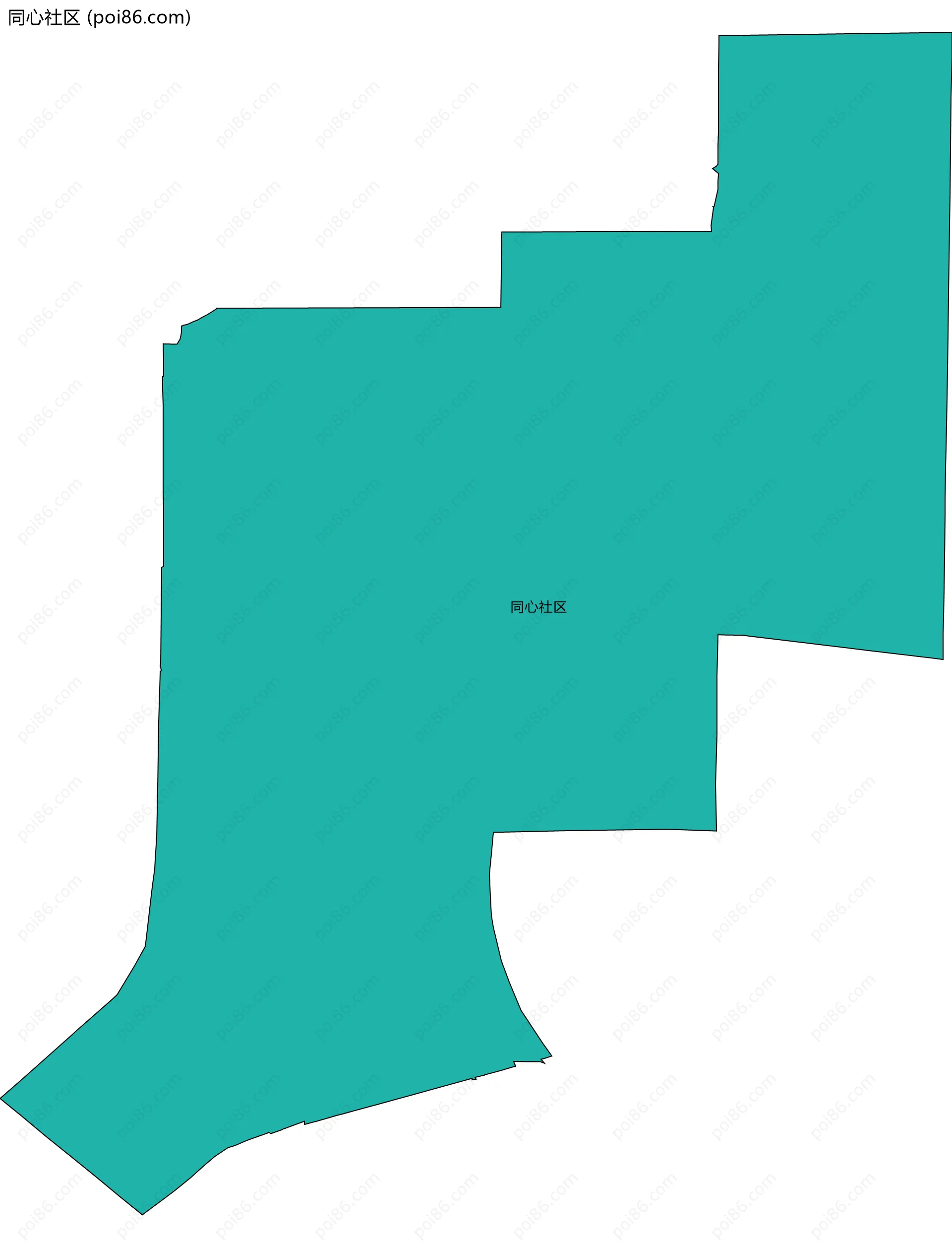 同心社区边界地图