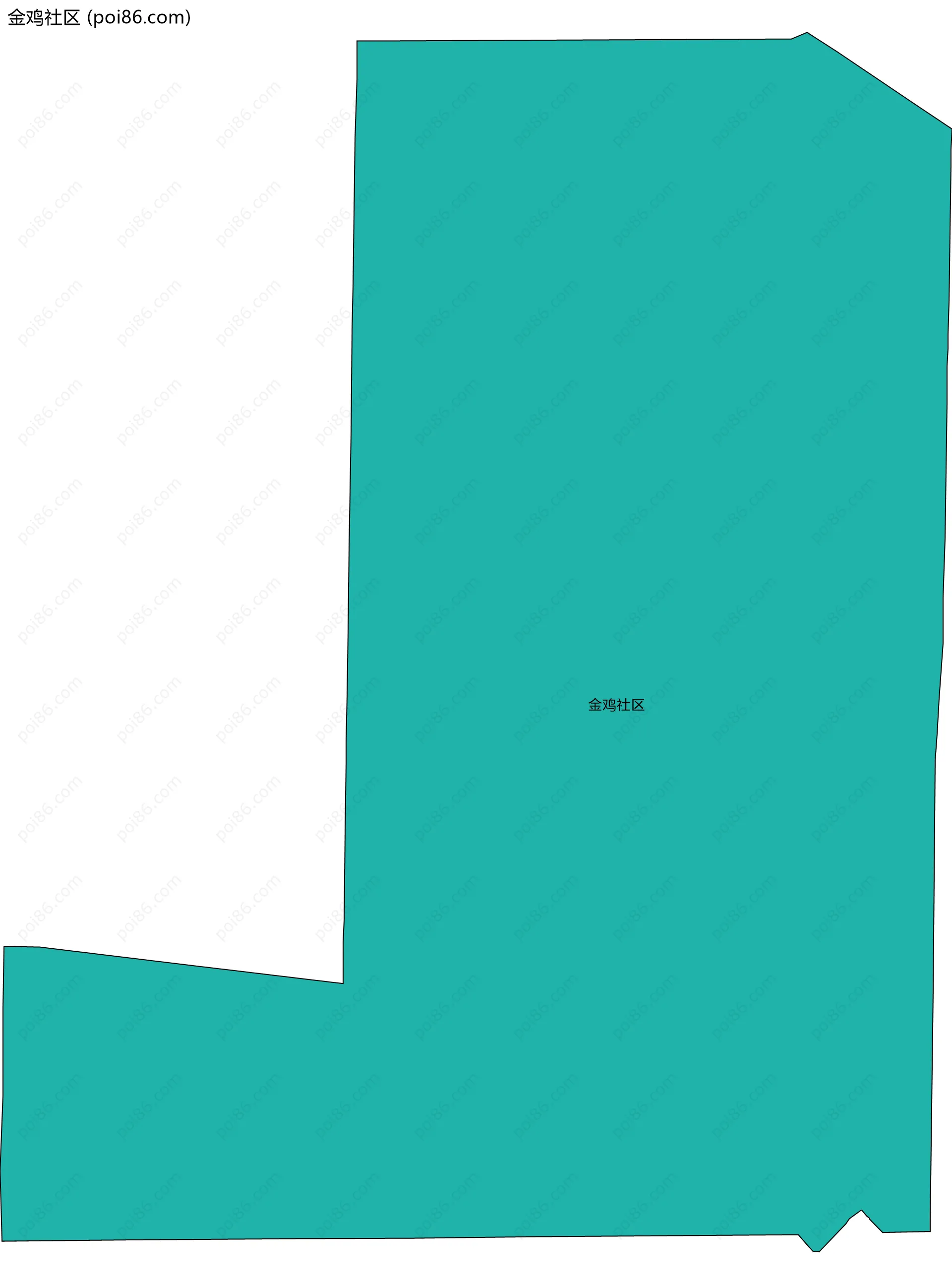 金鸡社区边界地图