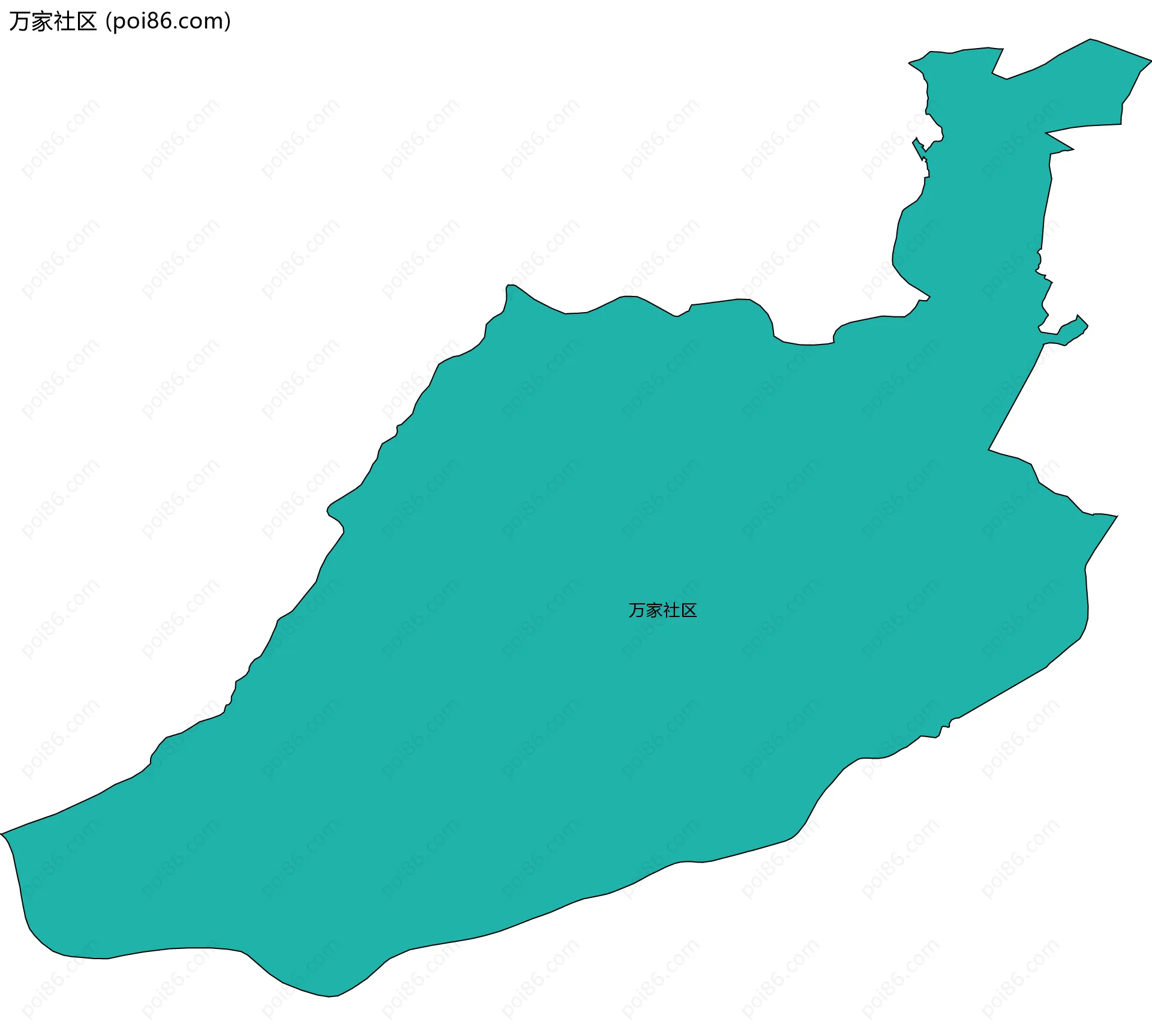 万家社区边界地图