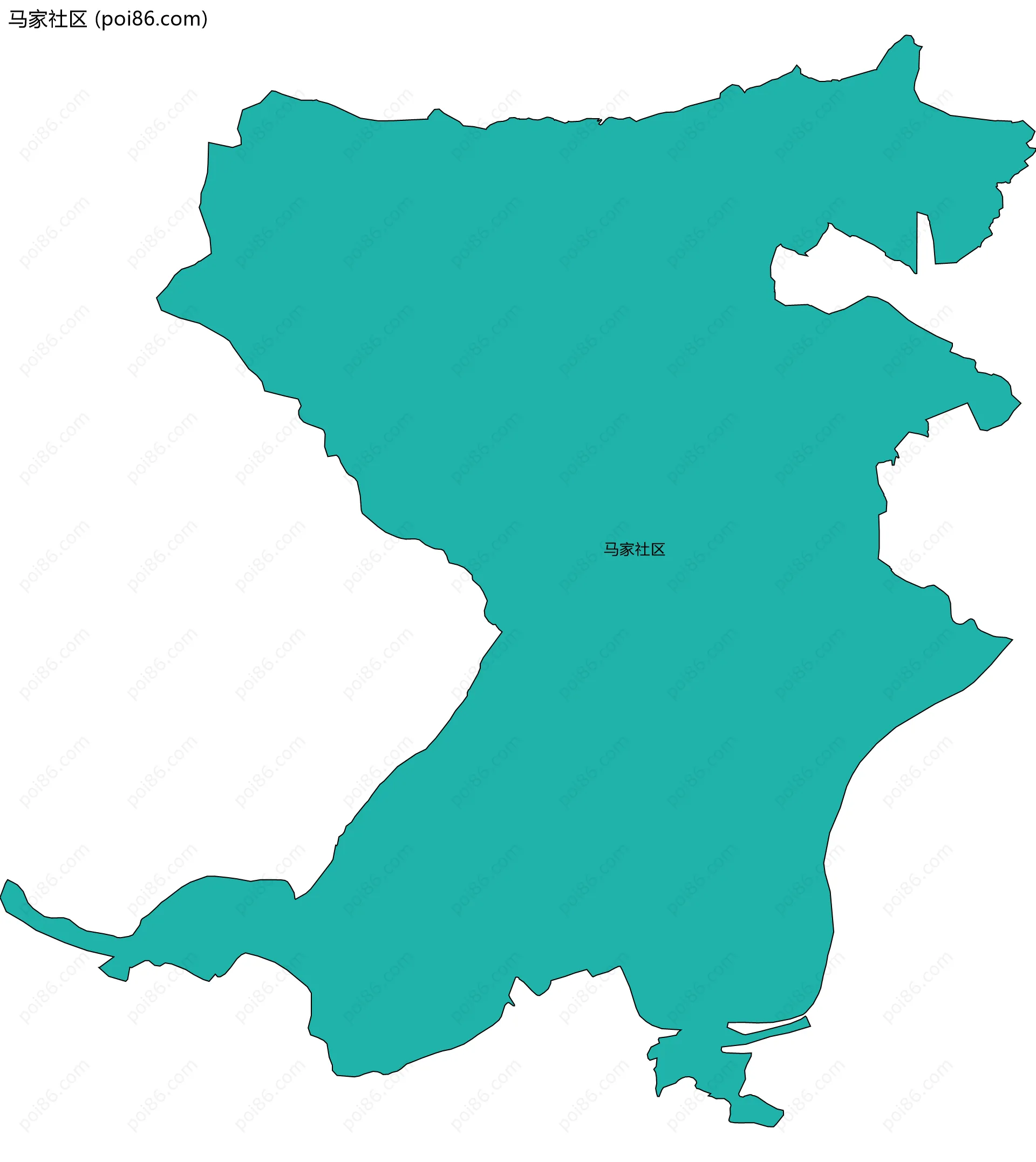 马家社区边界地图