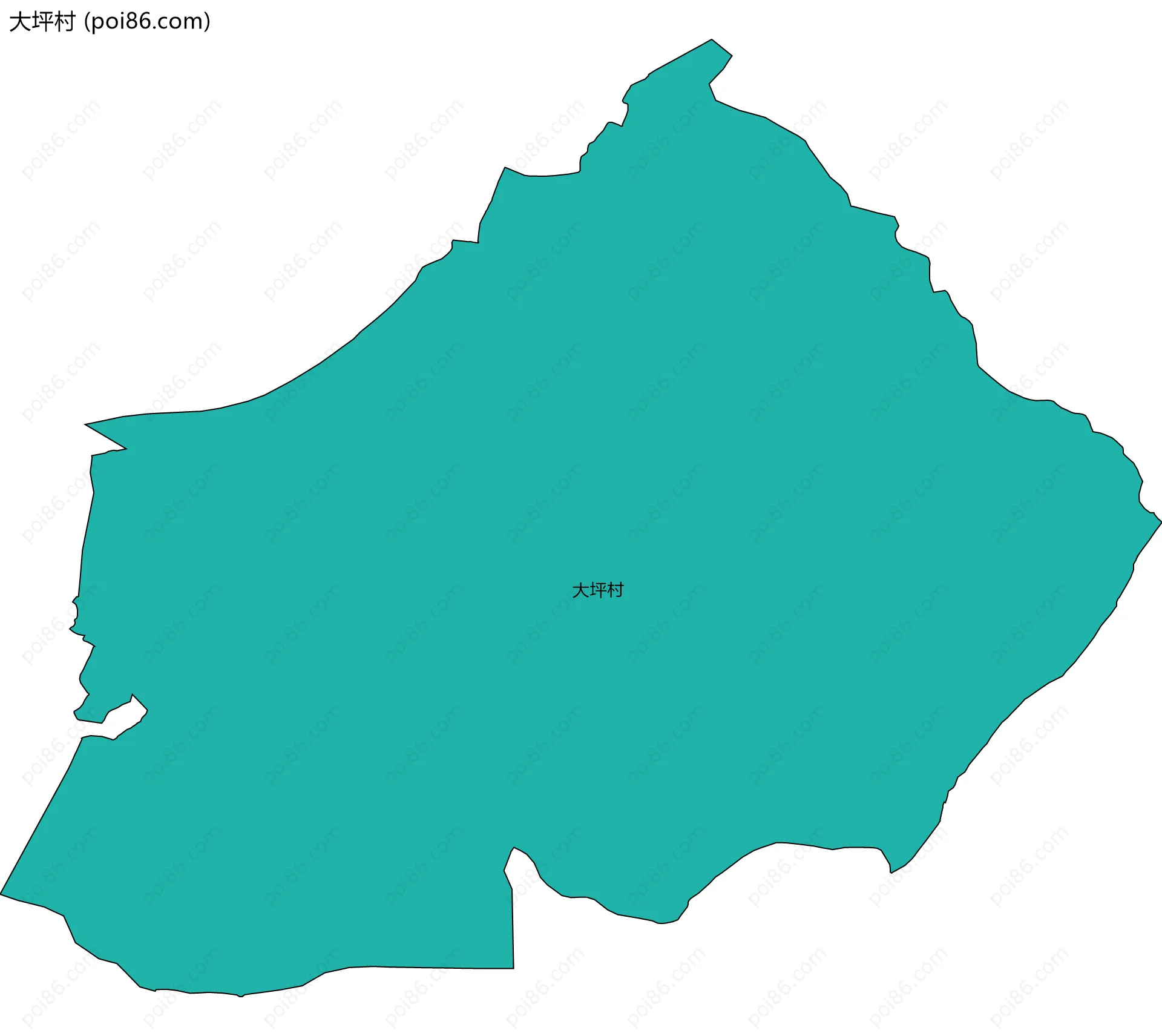 大坪村边界地图