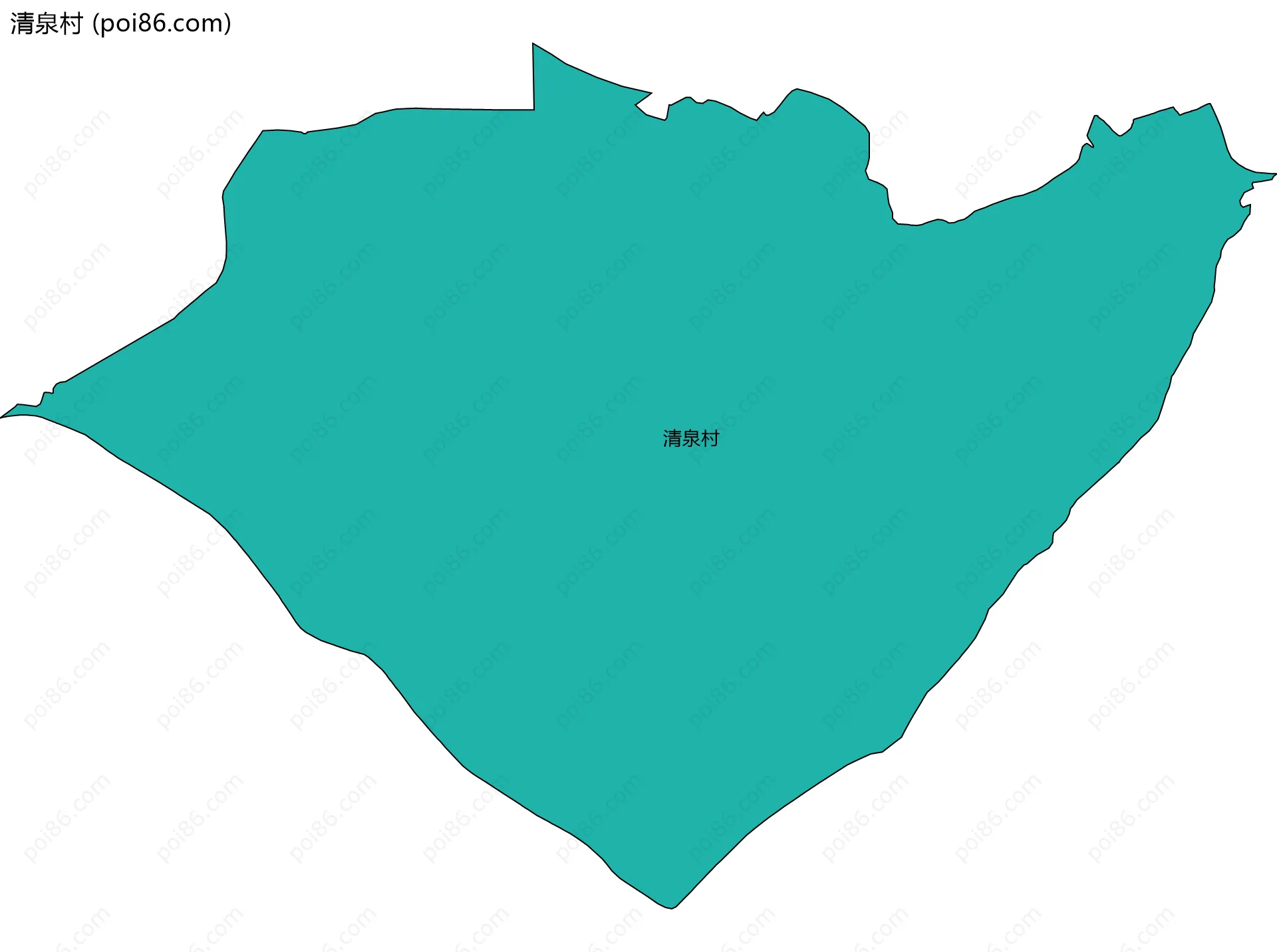 清泉村边界地图