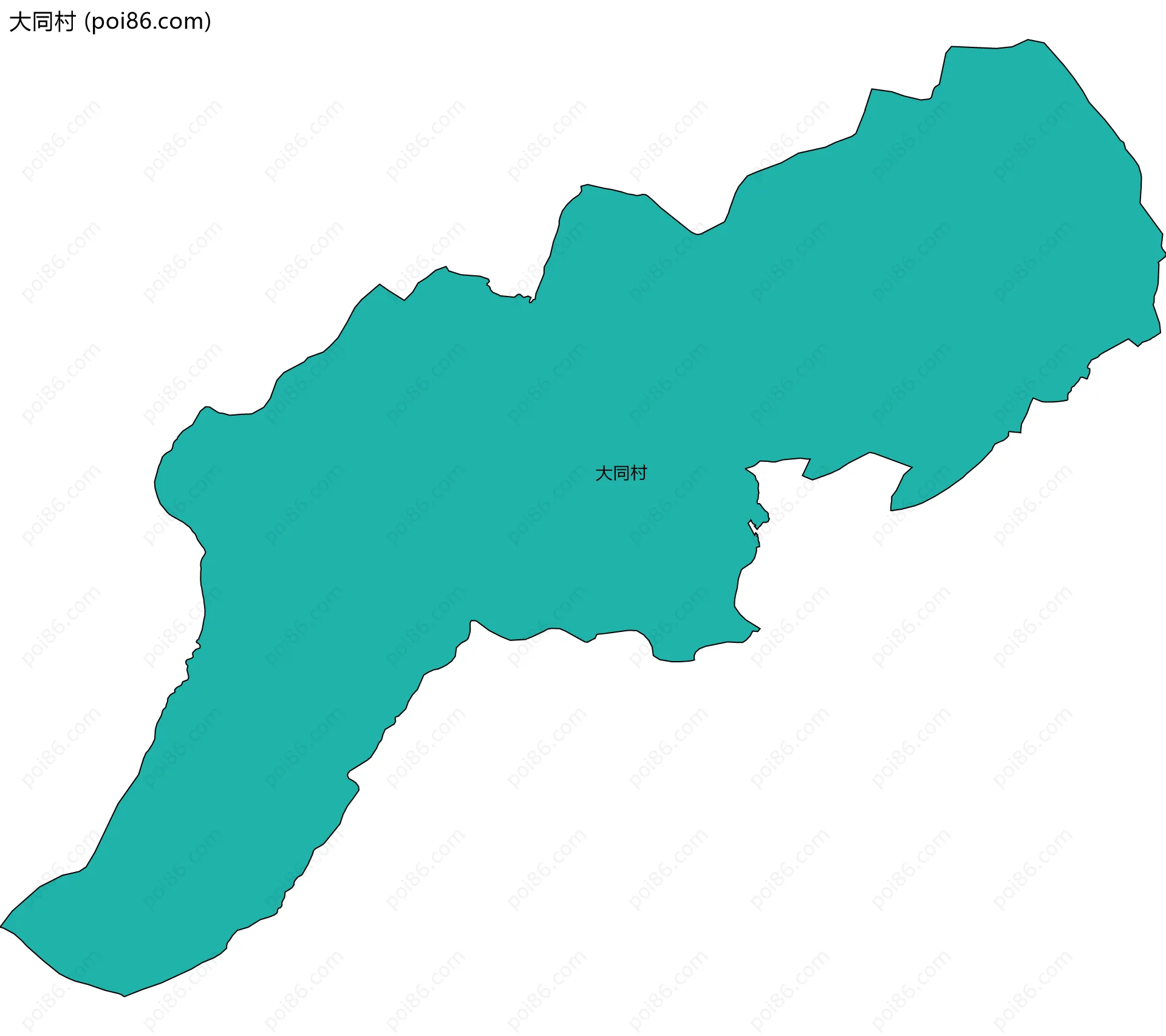 大同村边界地图