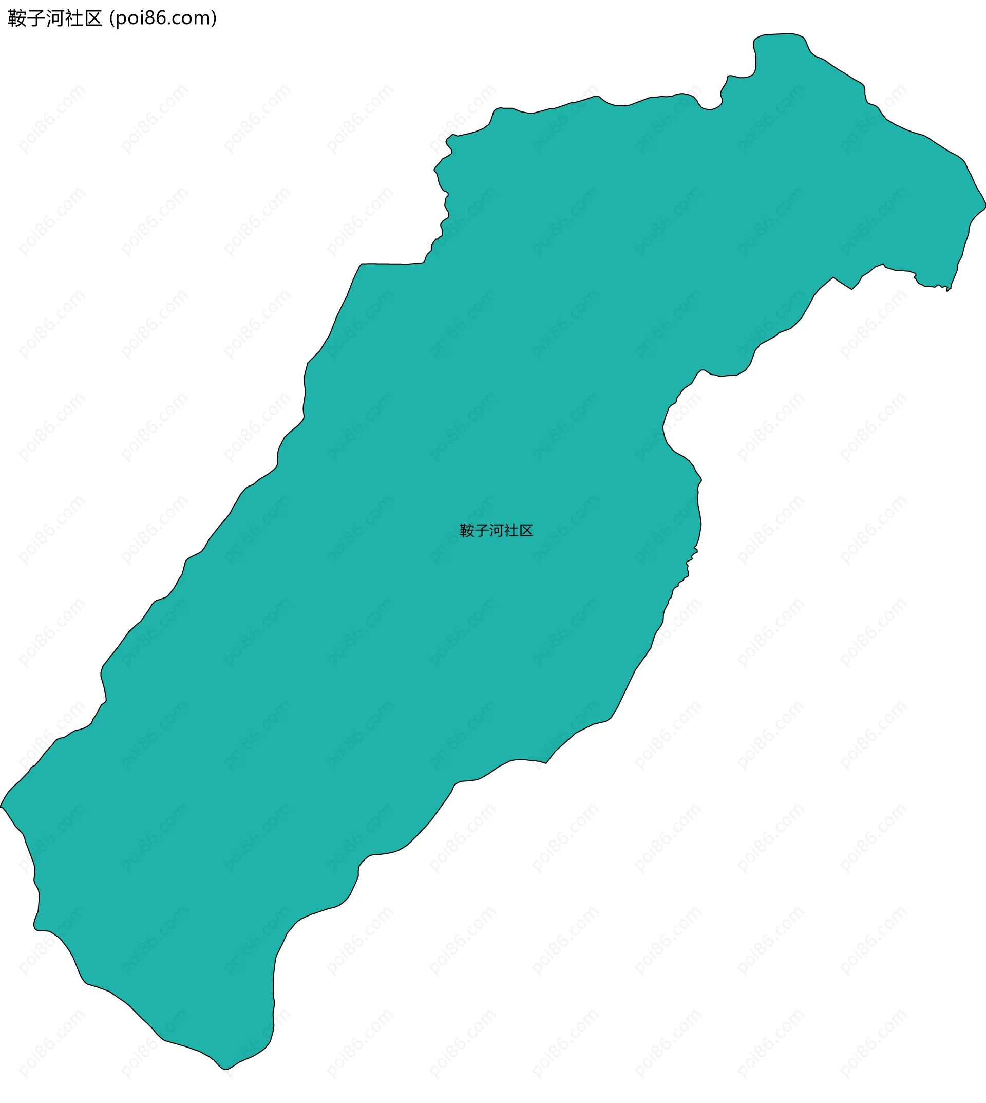 鞍子河社区边界地图