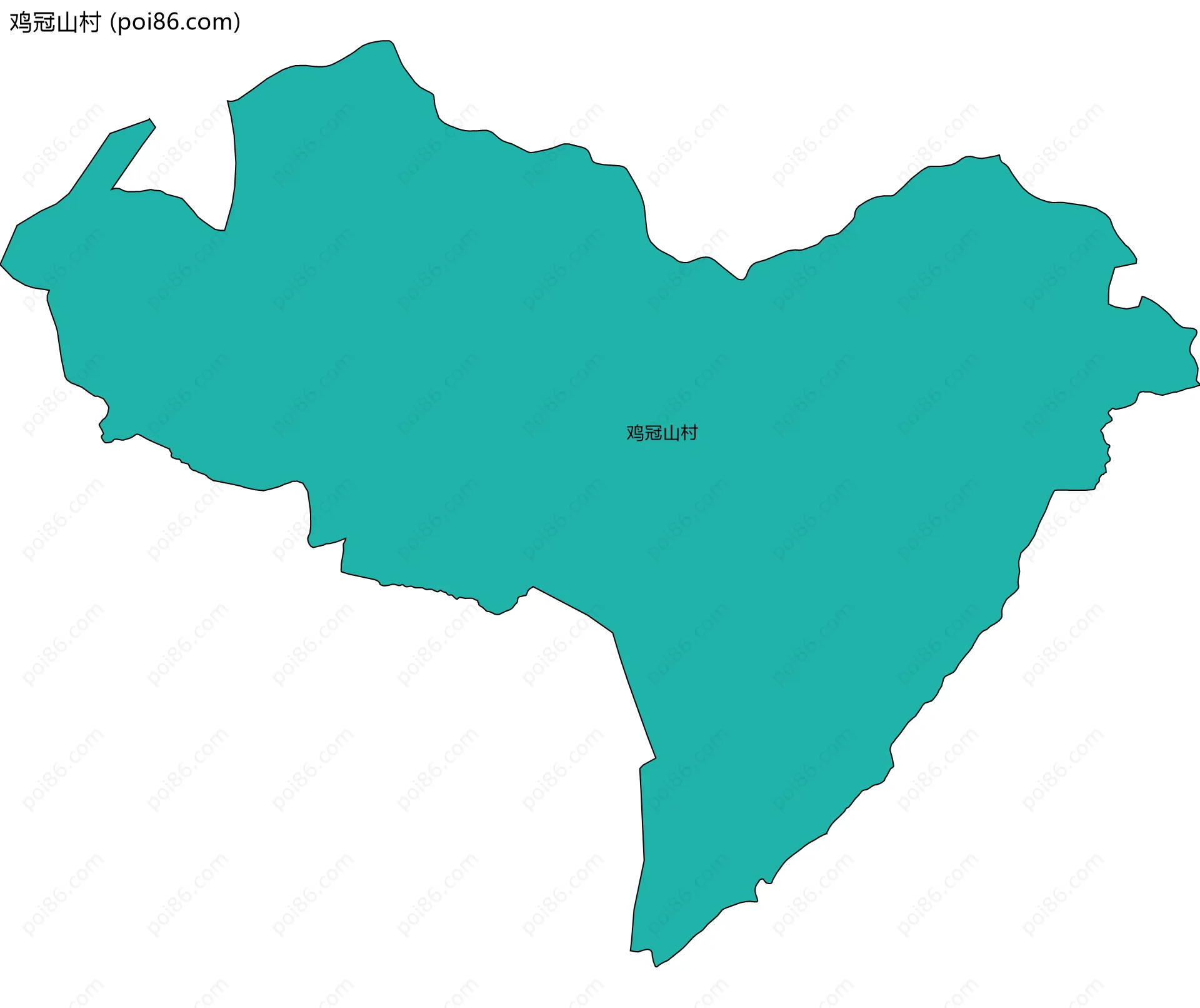 鸡冠山村边界地图