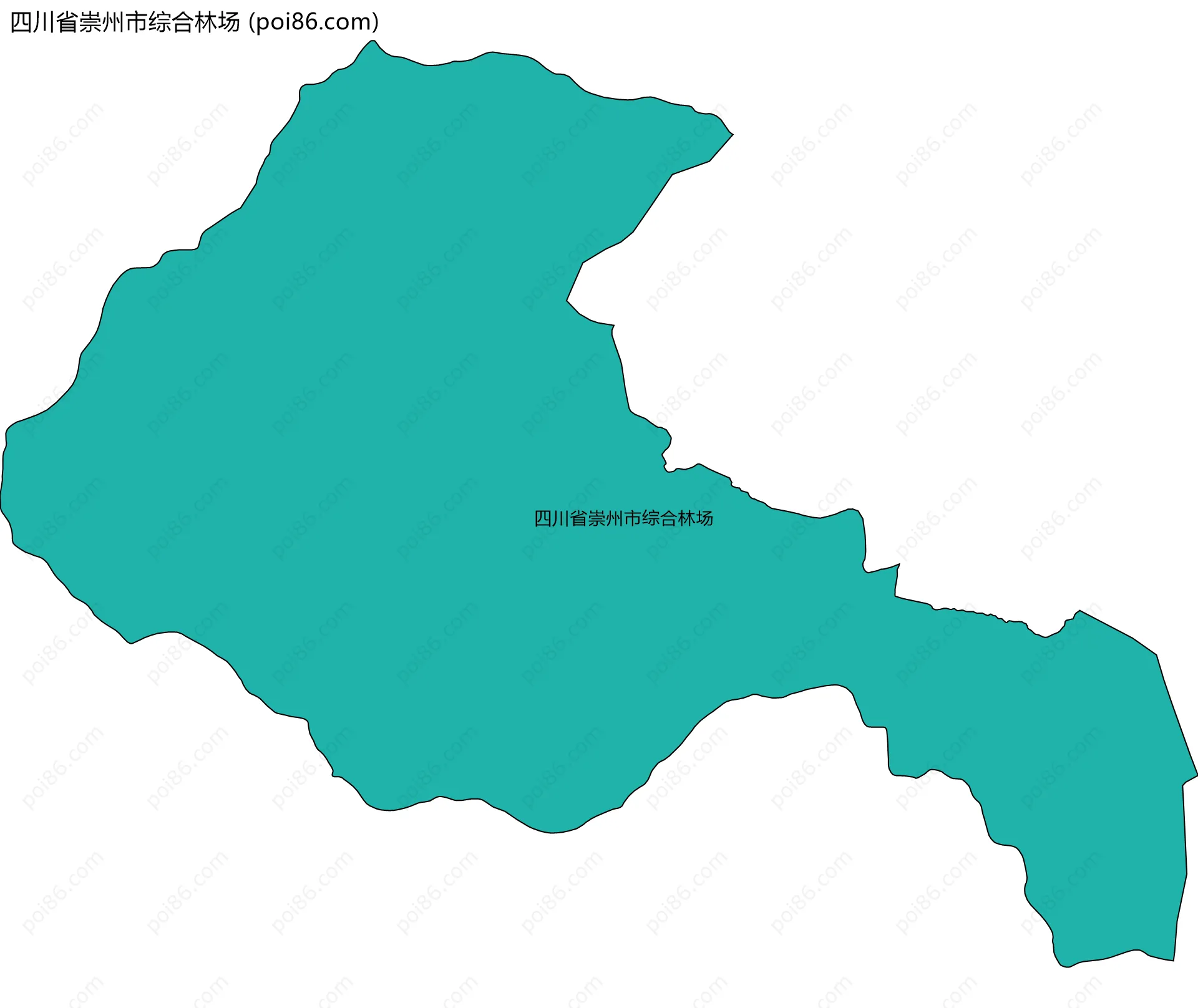 四川省崇州市综合林场边界地图