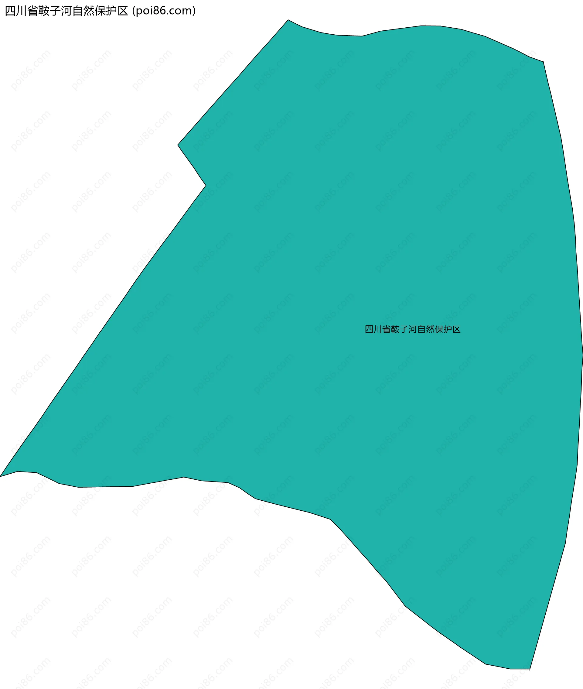 四川省鞍子河自然保护区边界地图
