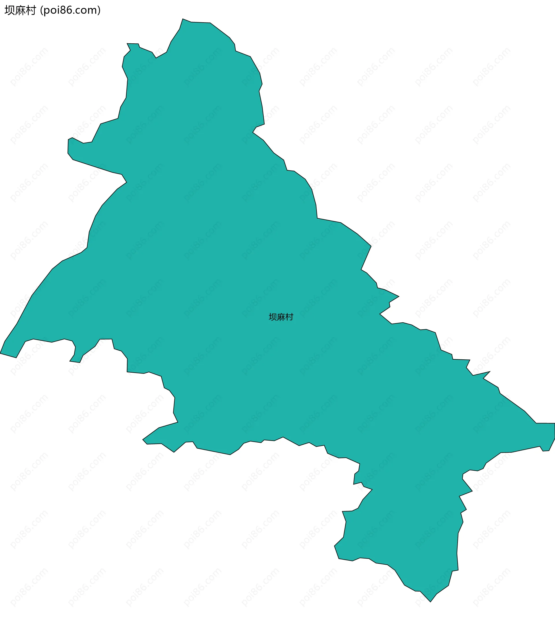 坝麻村边界地图