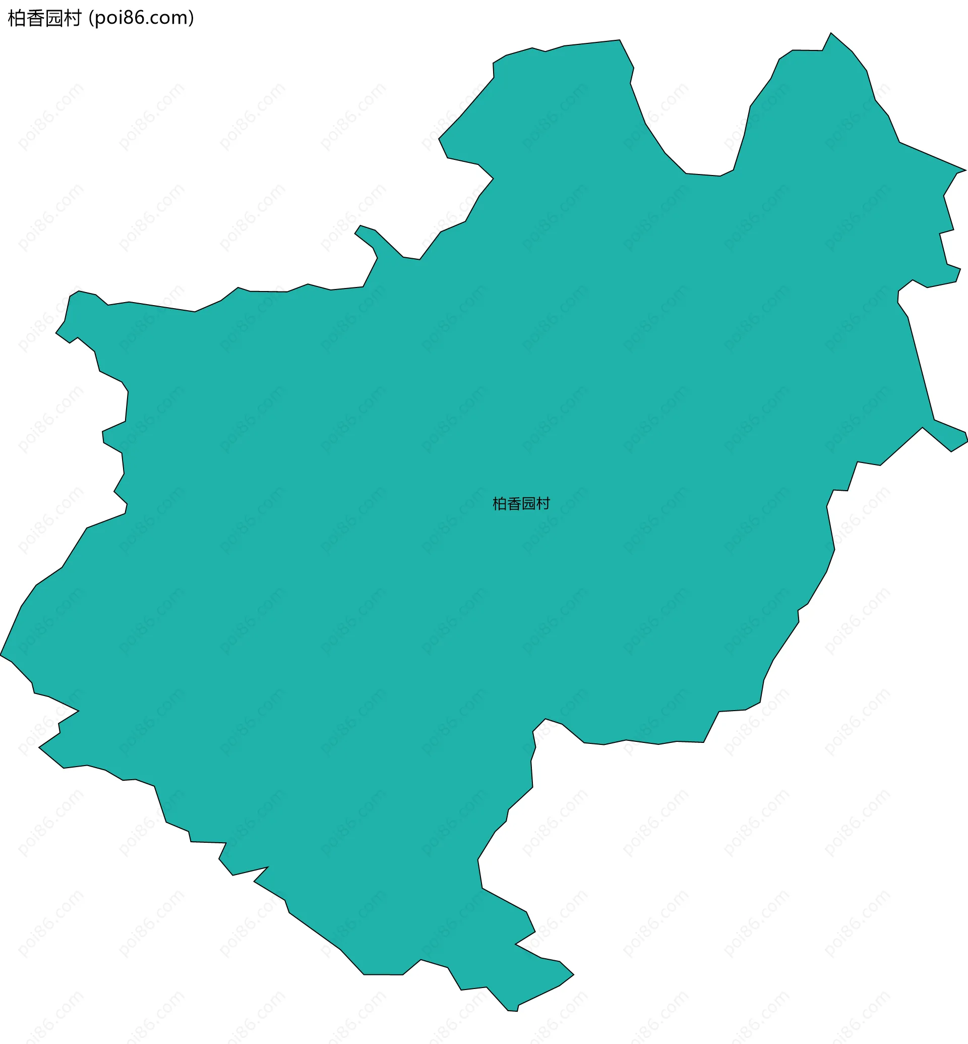 柏香园村边界地图
