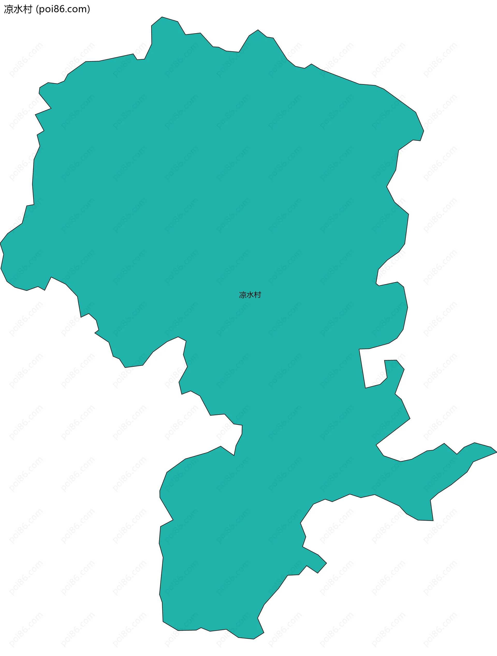 凉水村边界地图