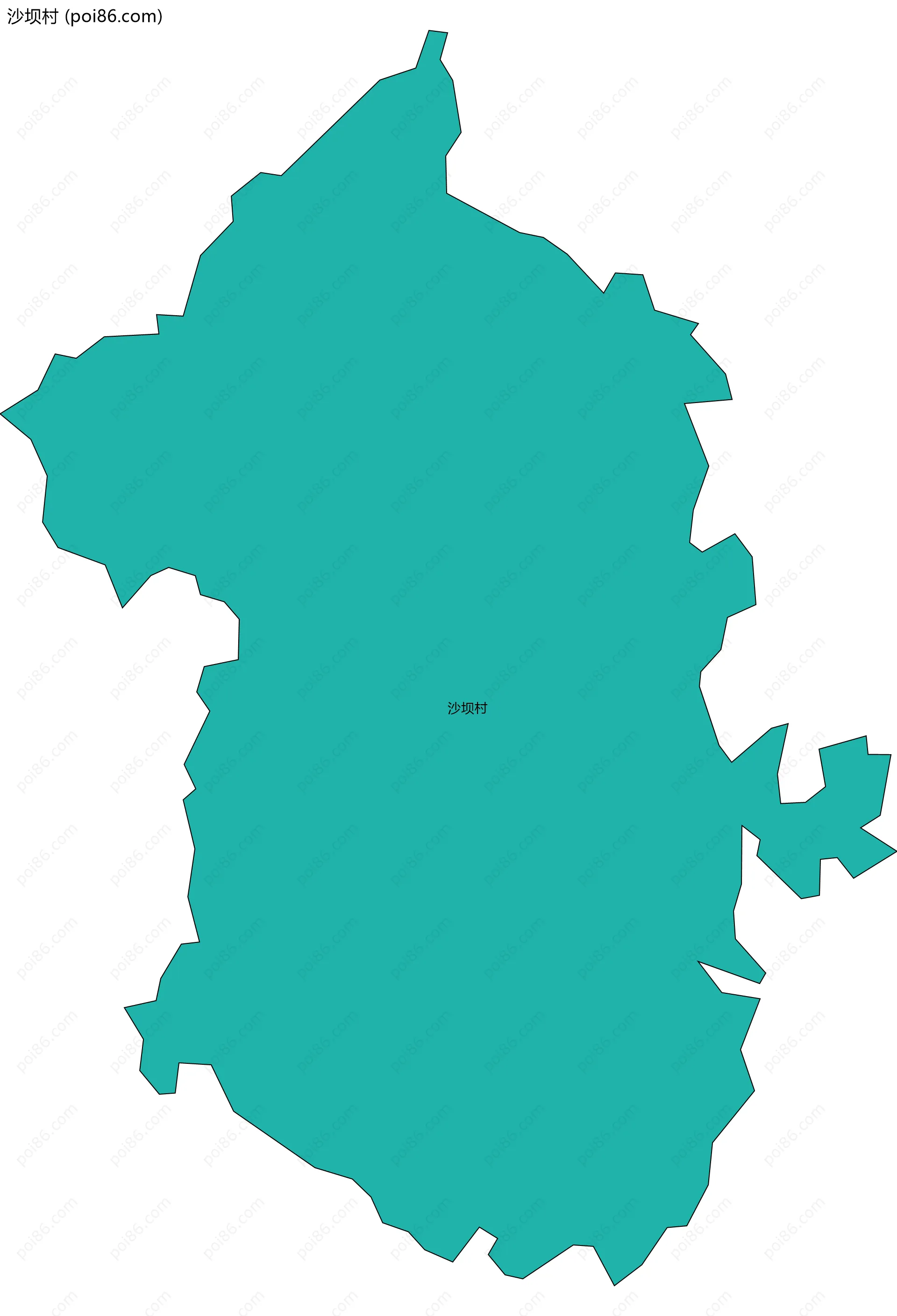 沙坝村边界地图