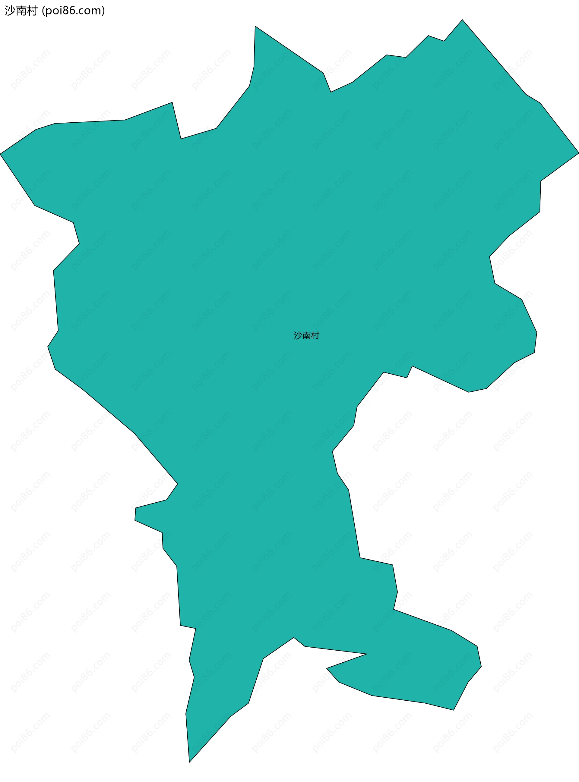 沙南村边界地图