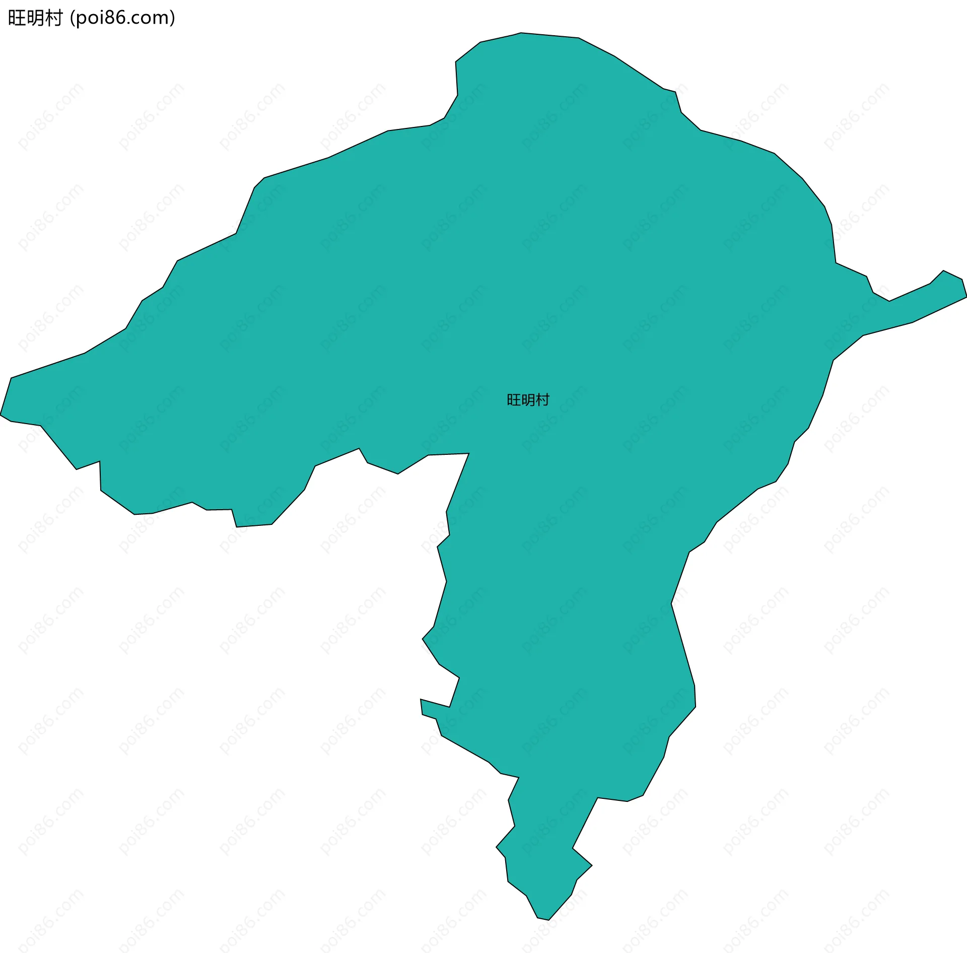 旺明村边界地图