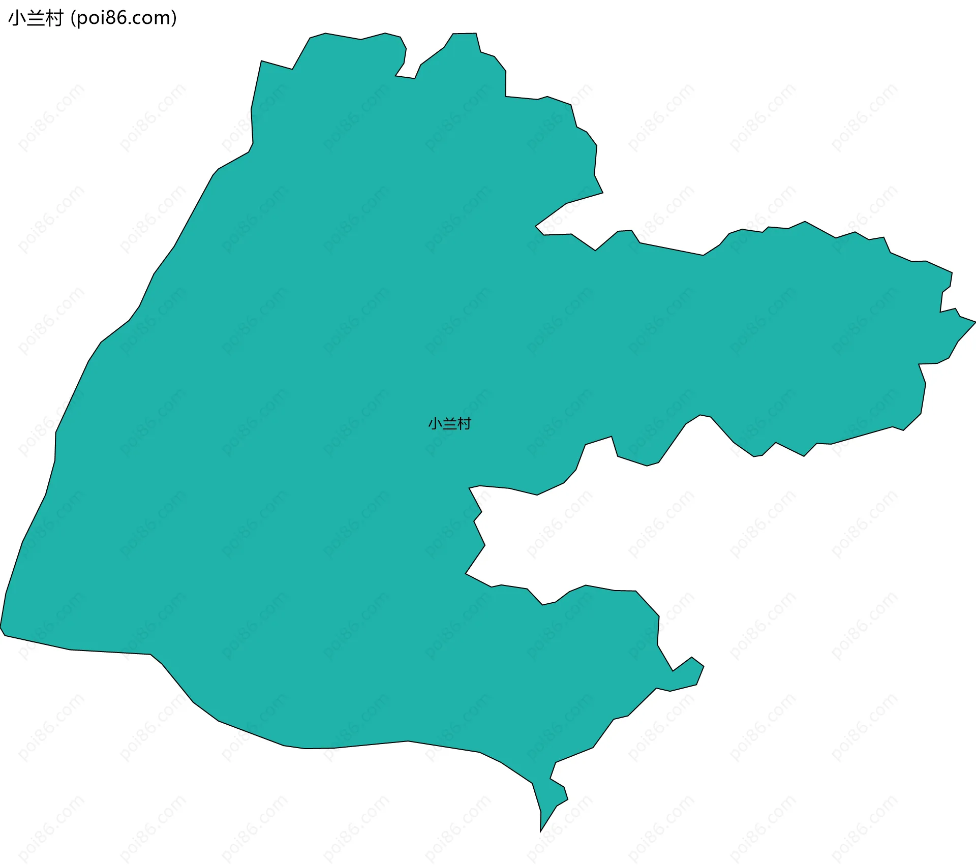 小兰村边界地图