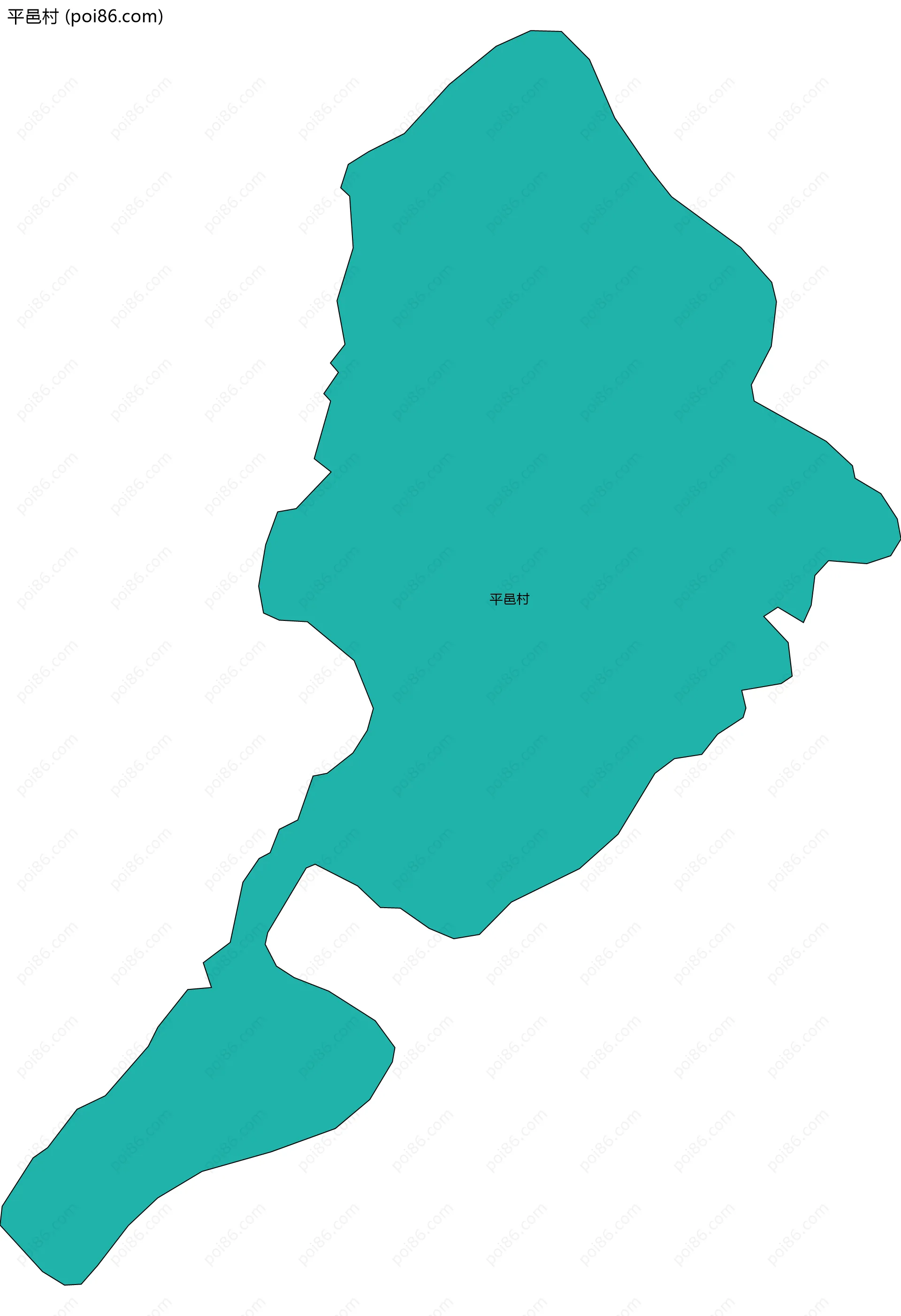 平邑村边界地图