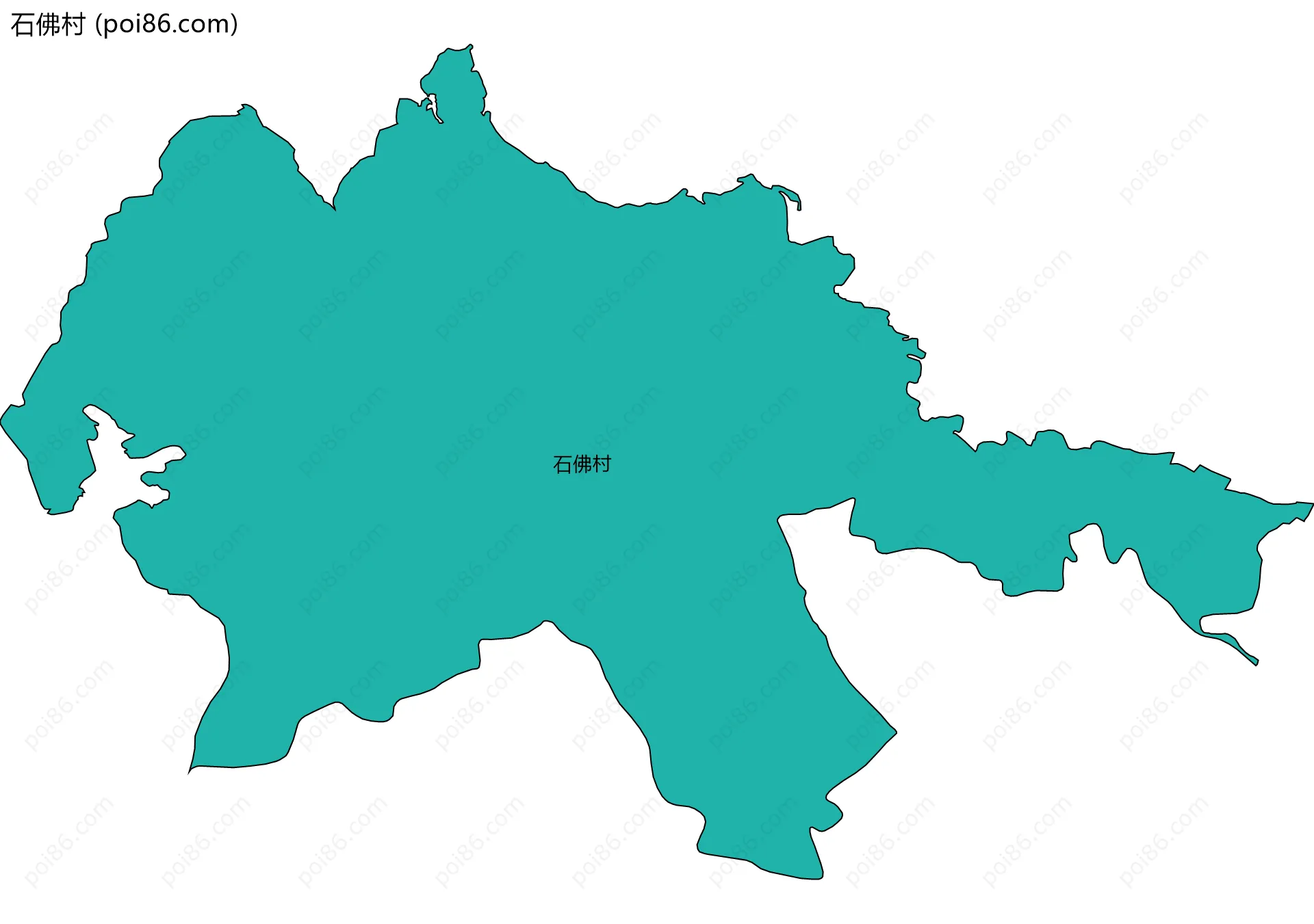 石佛村边界地图