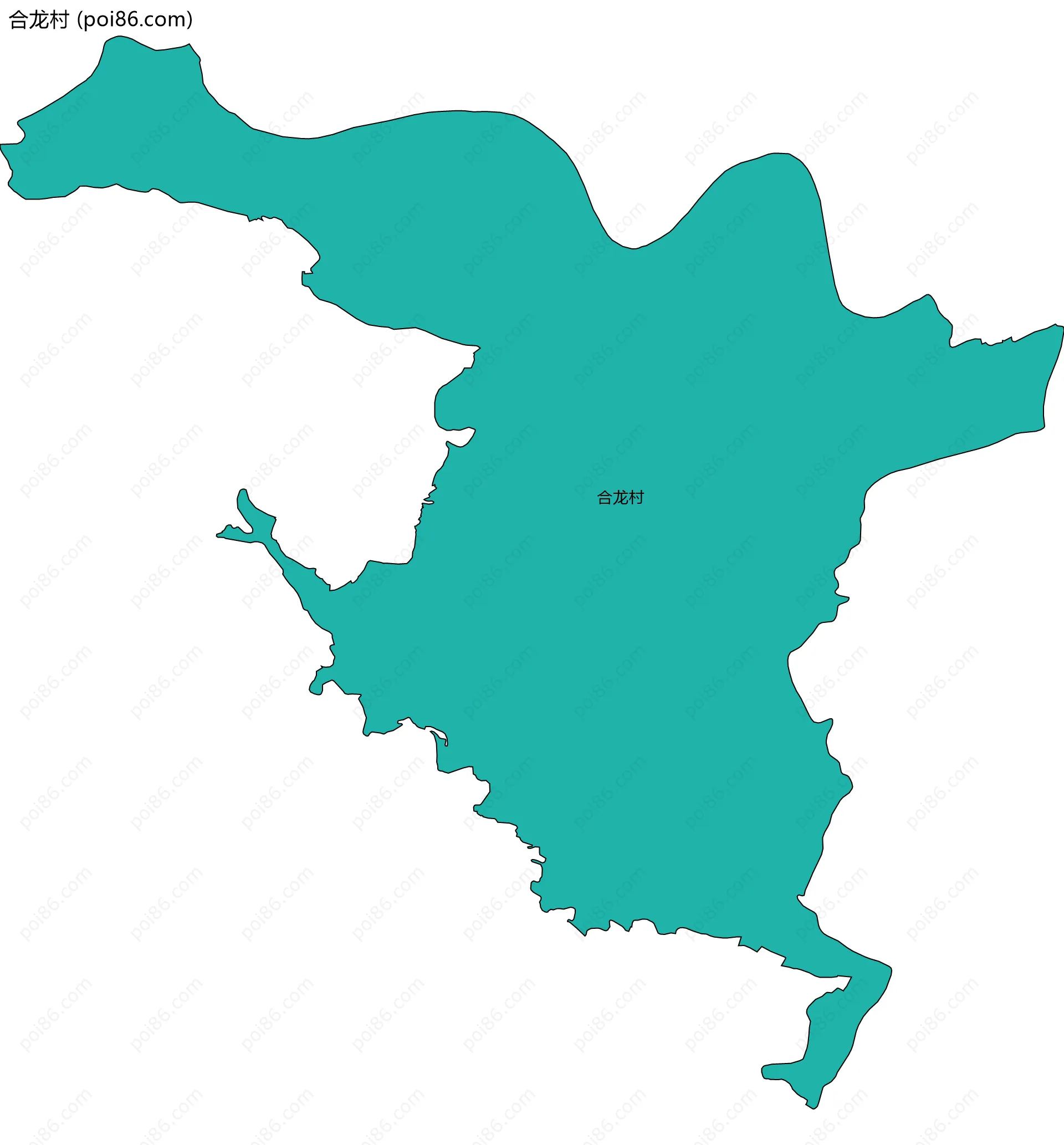 合龙村边界地图