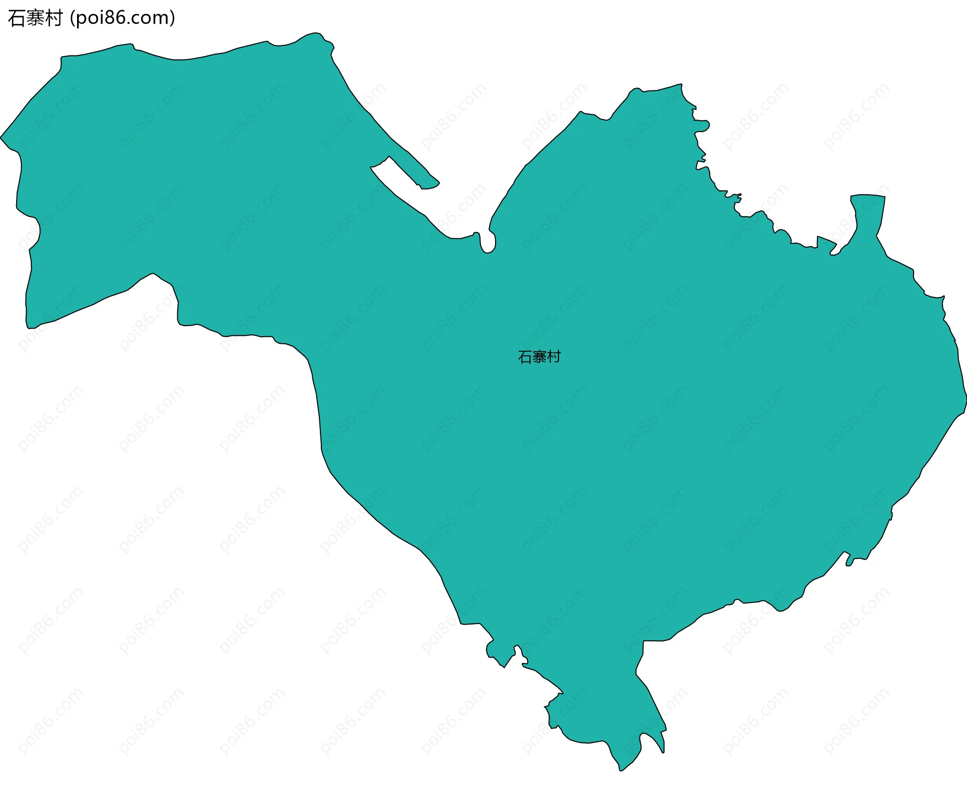 石寨村边界地图