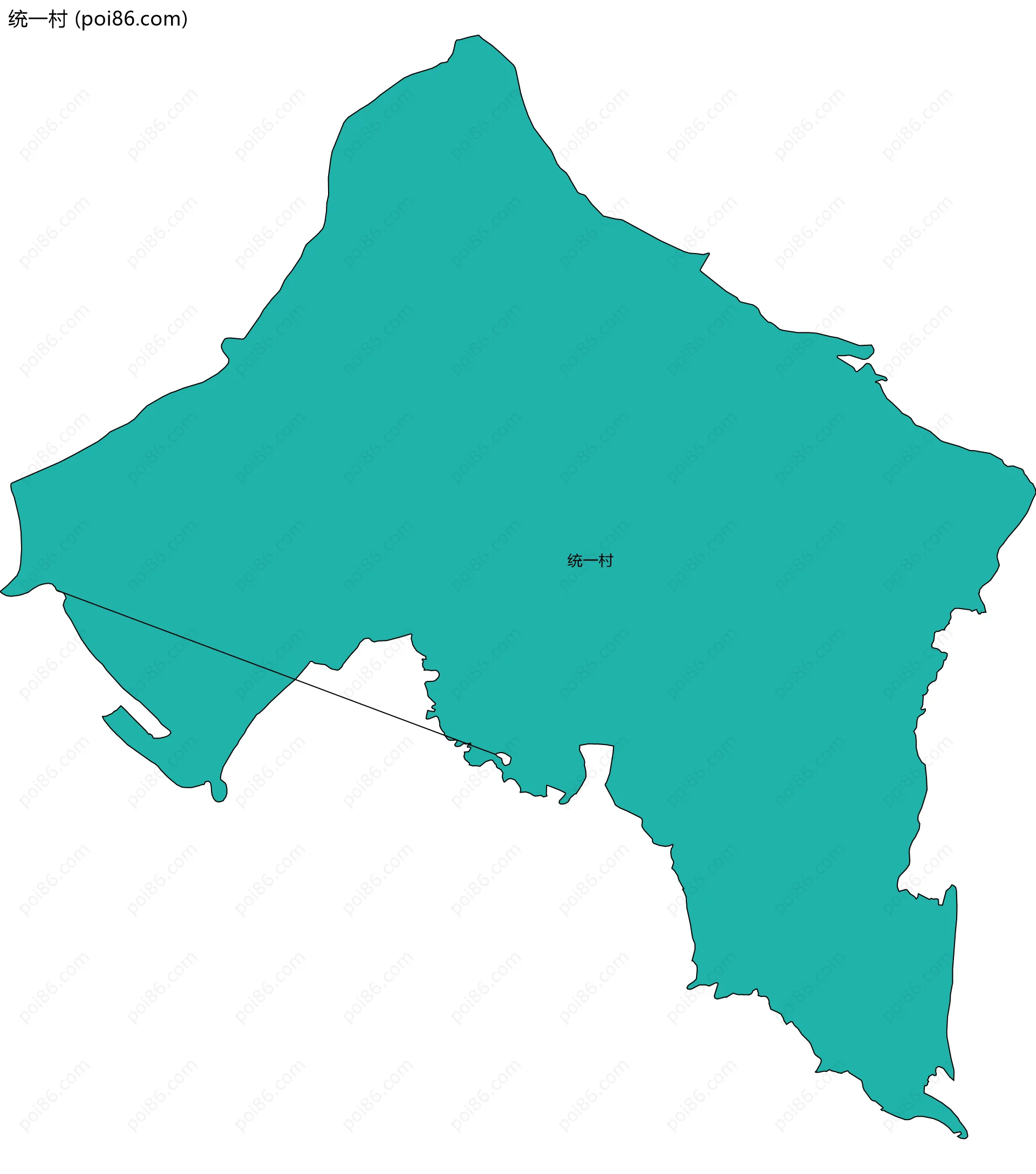 统一村边界地图