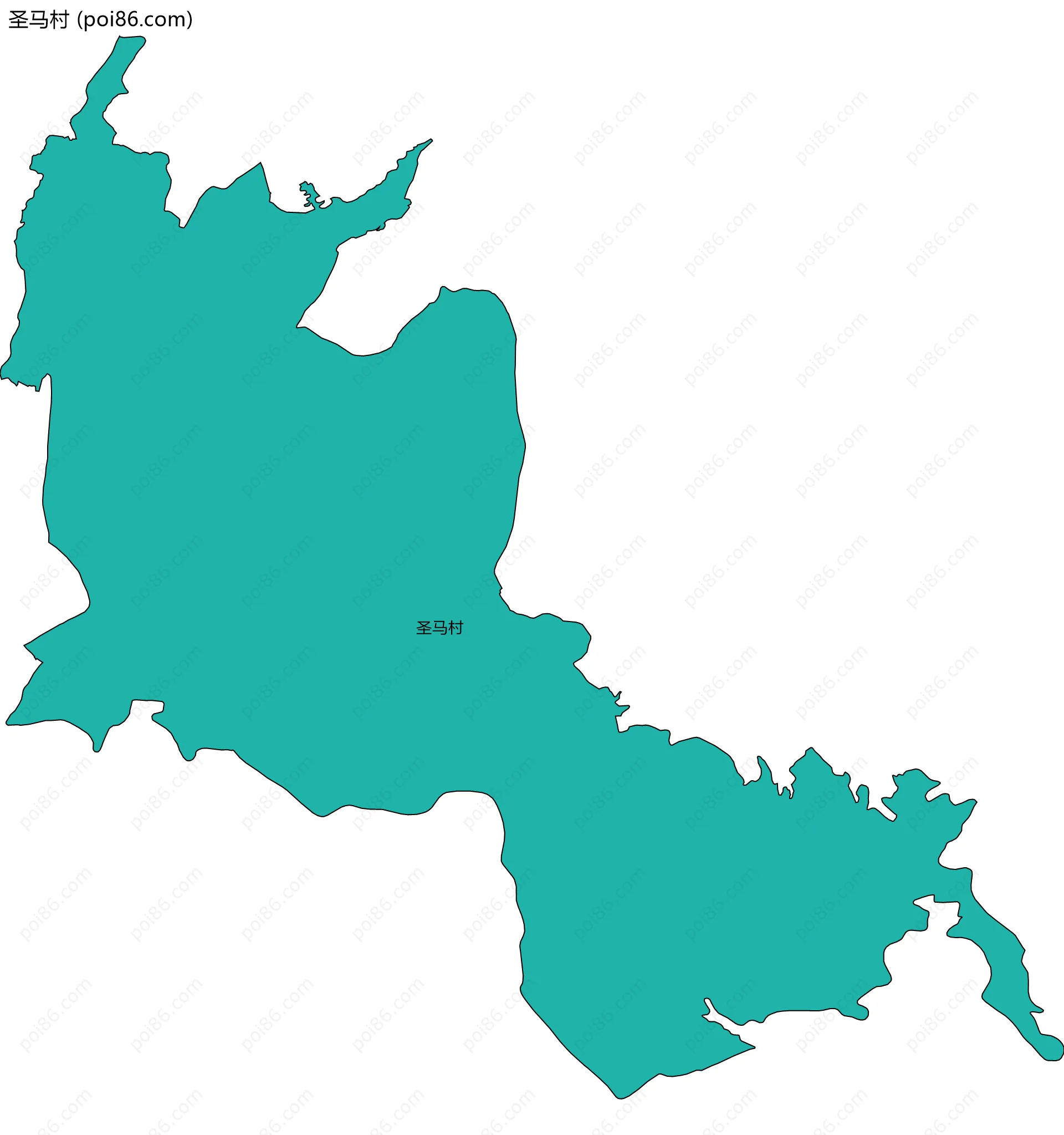 圣马村边界地图