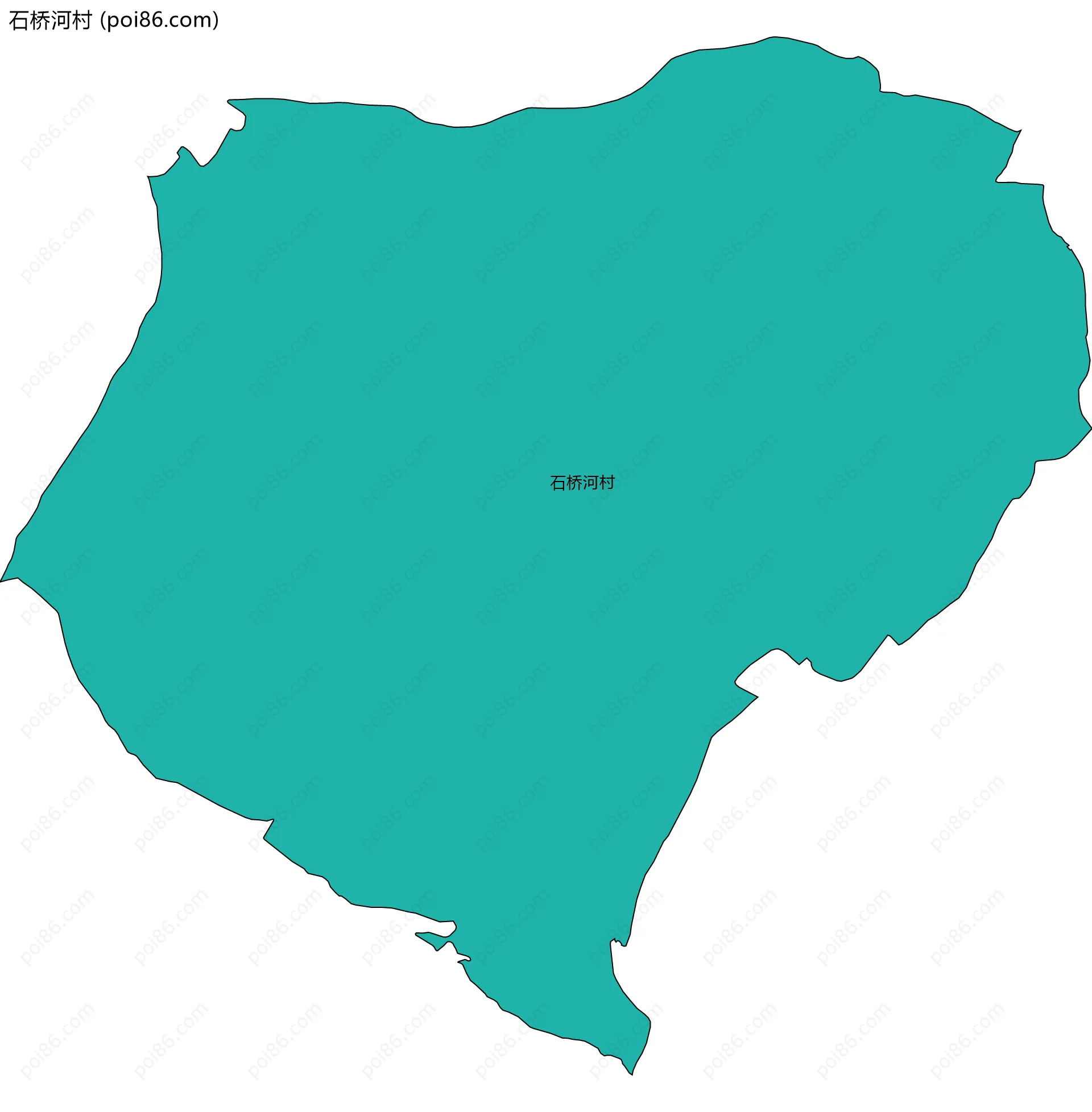 石桥河村边界地图